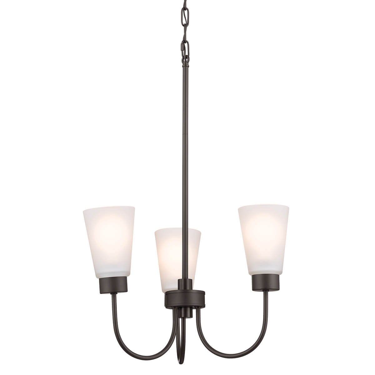 Erma 18 in. 3 Lights Chandelier Old Bronze finish - Bees Lighting
