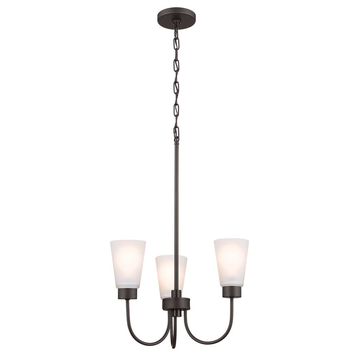 Erma 18 in. 3 Lights Chandelier Old Bronze finish - Bees Lighting