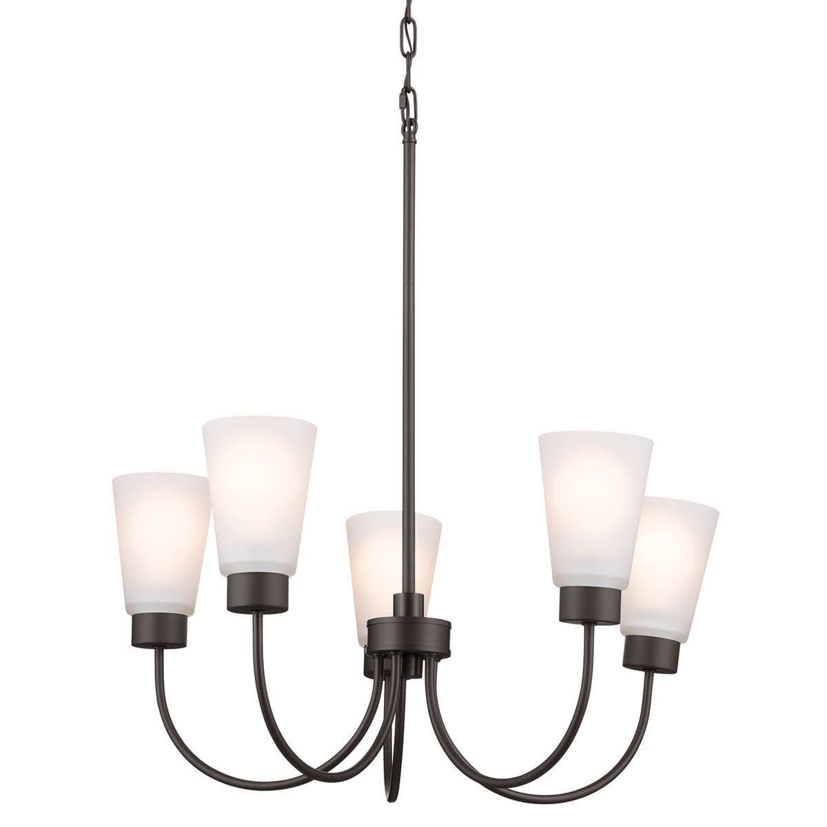 Erma 24 in. 5 Lights Chandelier Old Bronze finish - Bees Lighting