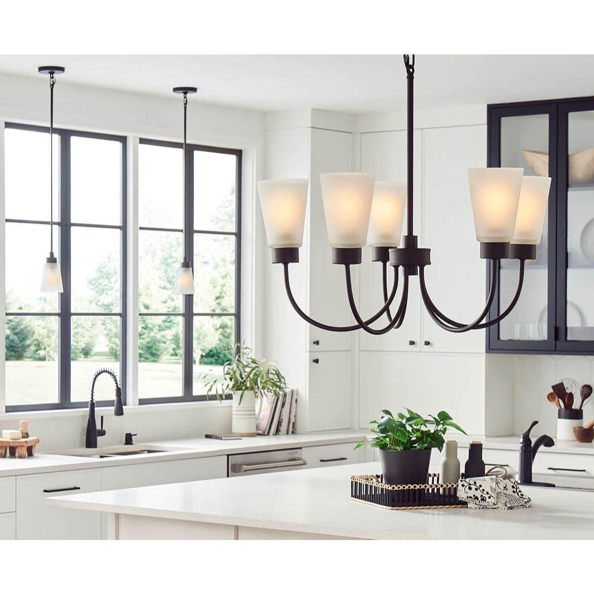 Erma 24 in. 5 Lights Chandelier Old Bronze finish - Bees Lighting