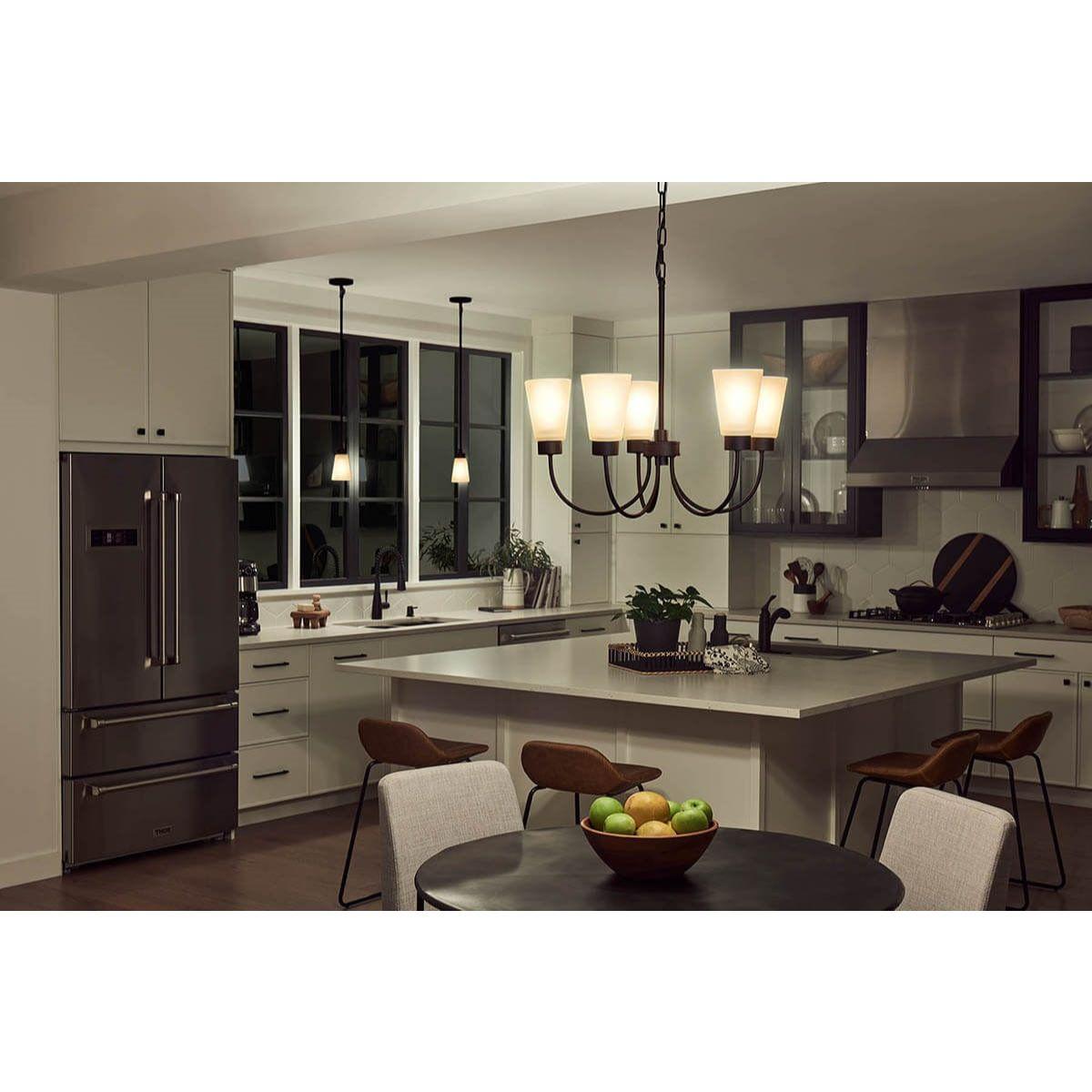 Erma 24 in. 5 Lights Chandelier Old Bronze finish - Bees Lighting