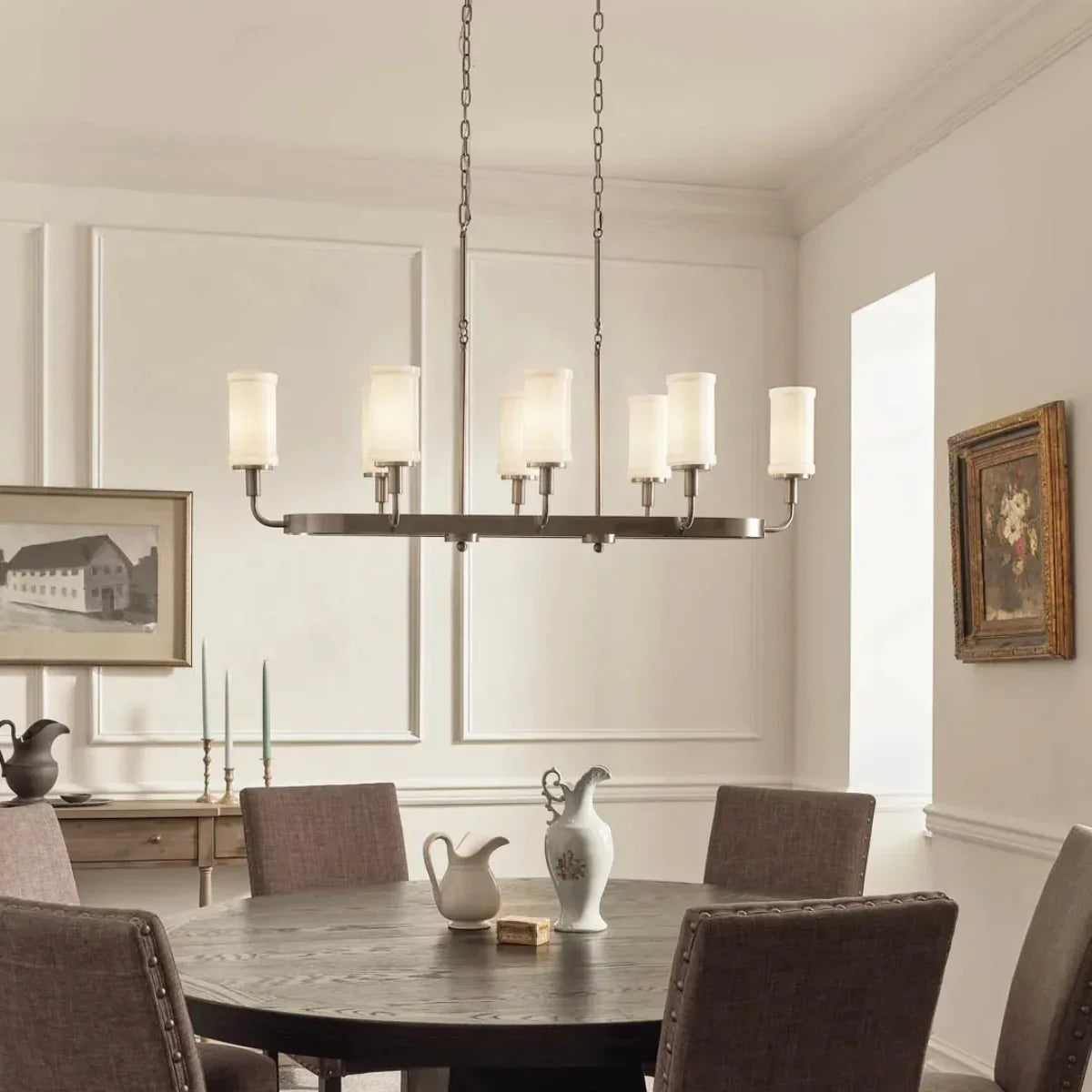 Vetivene 47" 8-Light Linear Chandelier - Bees Lighting