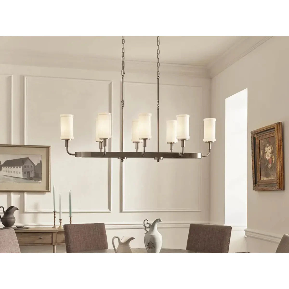 Vetivene 47" 8-Light Linear Chandelier - Bees Lighting