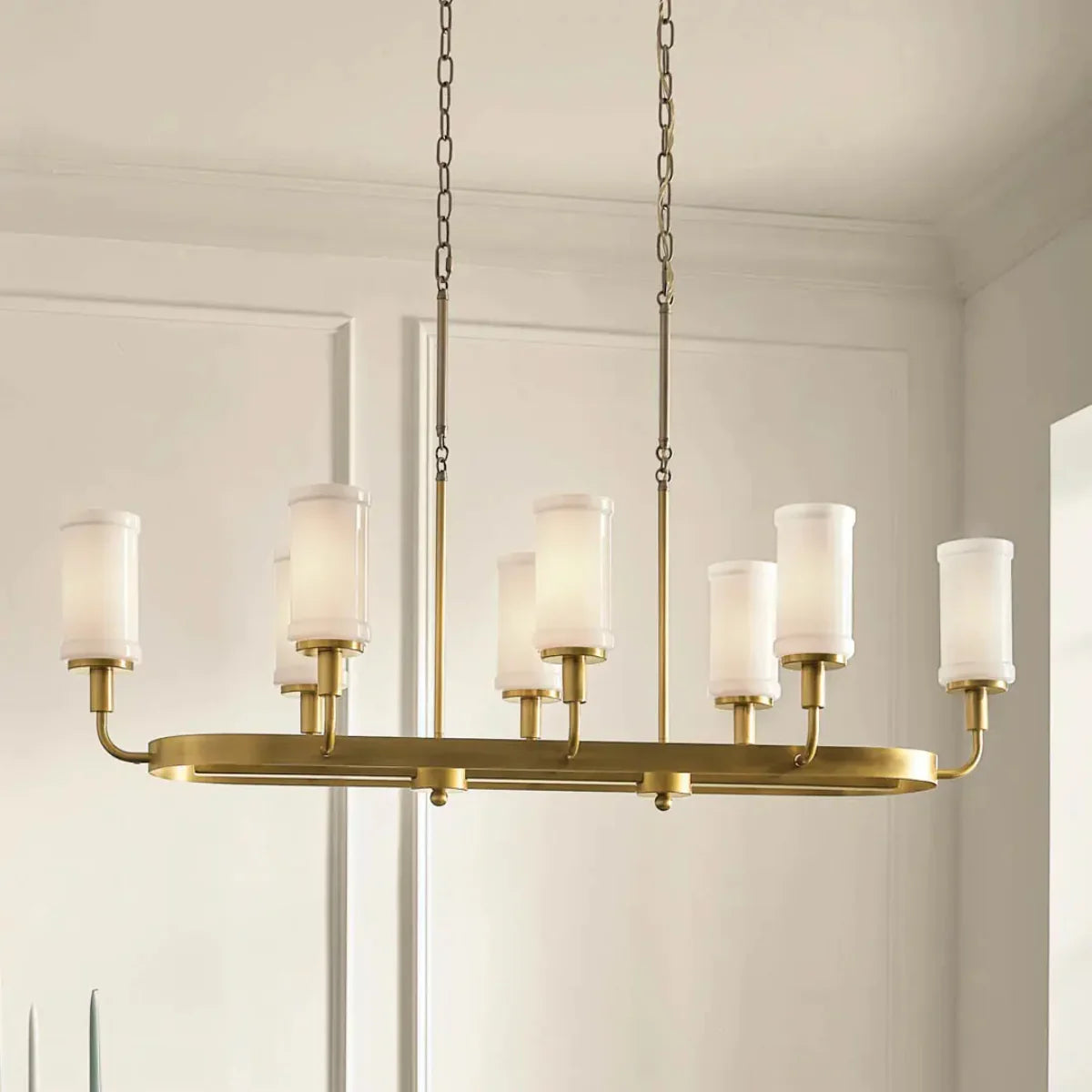 Vetivene 47" 8-Light Linear Chandelier - Bees Lighting
