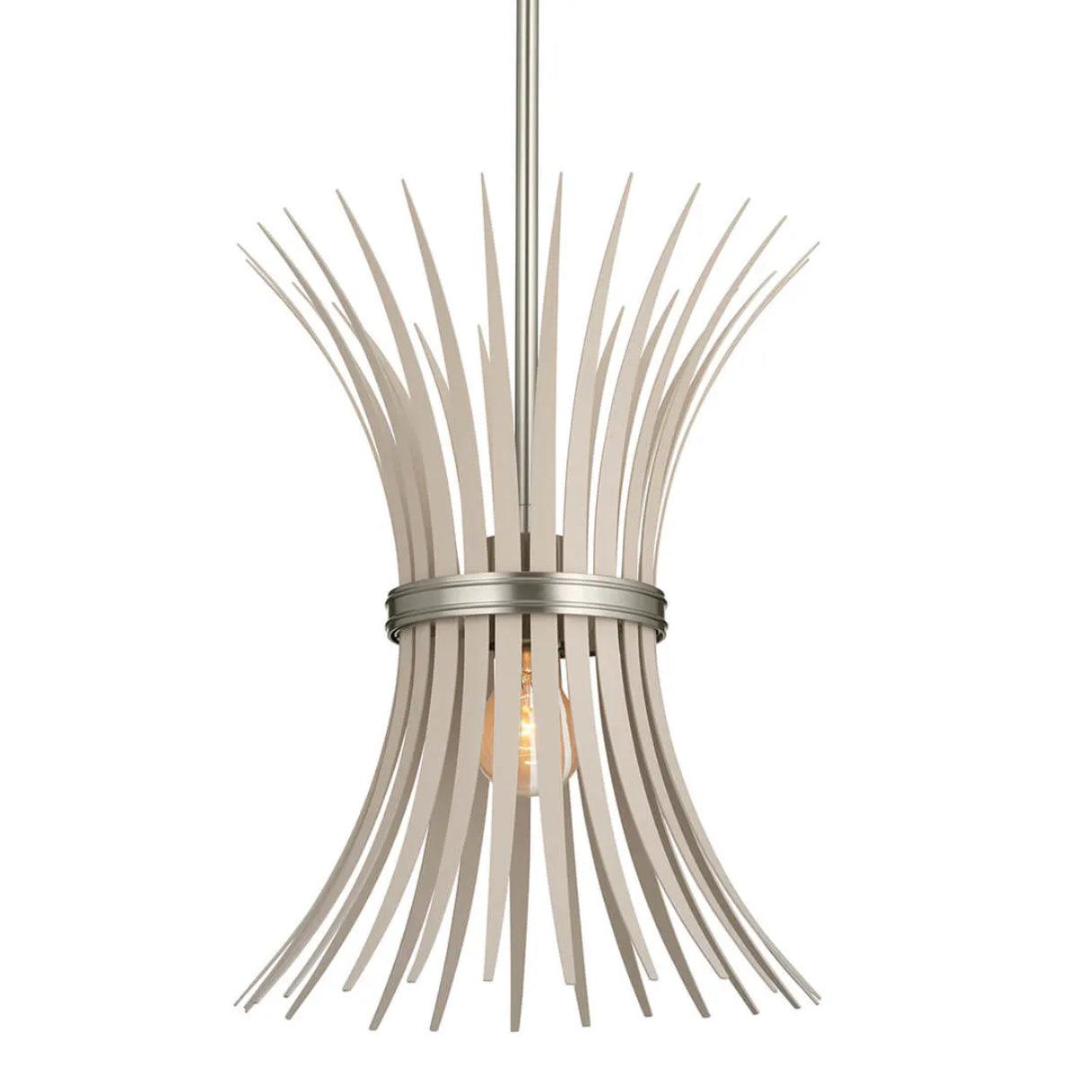 Baile 16" 1-Light Mini Pendant Light, Brushed Nickel Finish - Bees Lighting