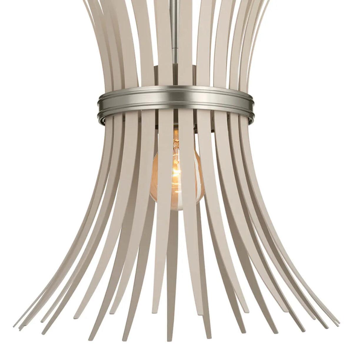 Baile 16" 1-Light Mini Pendant Light, Brushed Nickel Finish - Bees Lighting