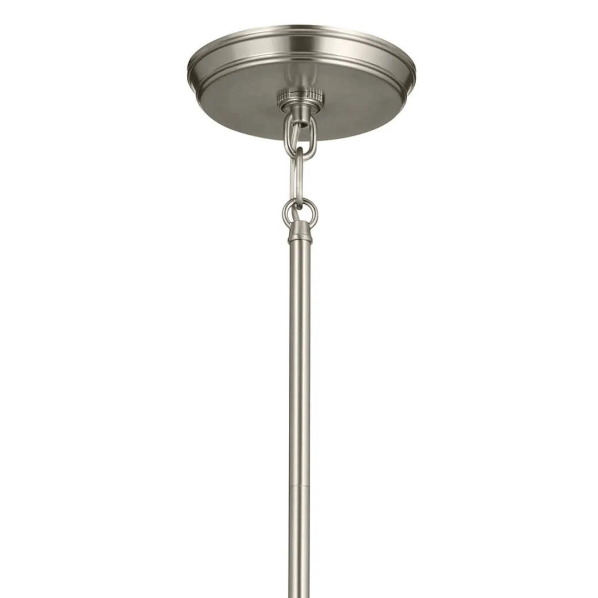 Baile 16" 1-Light Mini Pendant Light, Brushed Nickel Finish - Bees Lighting