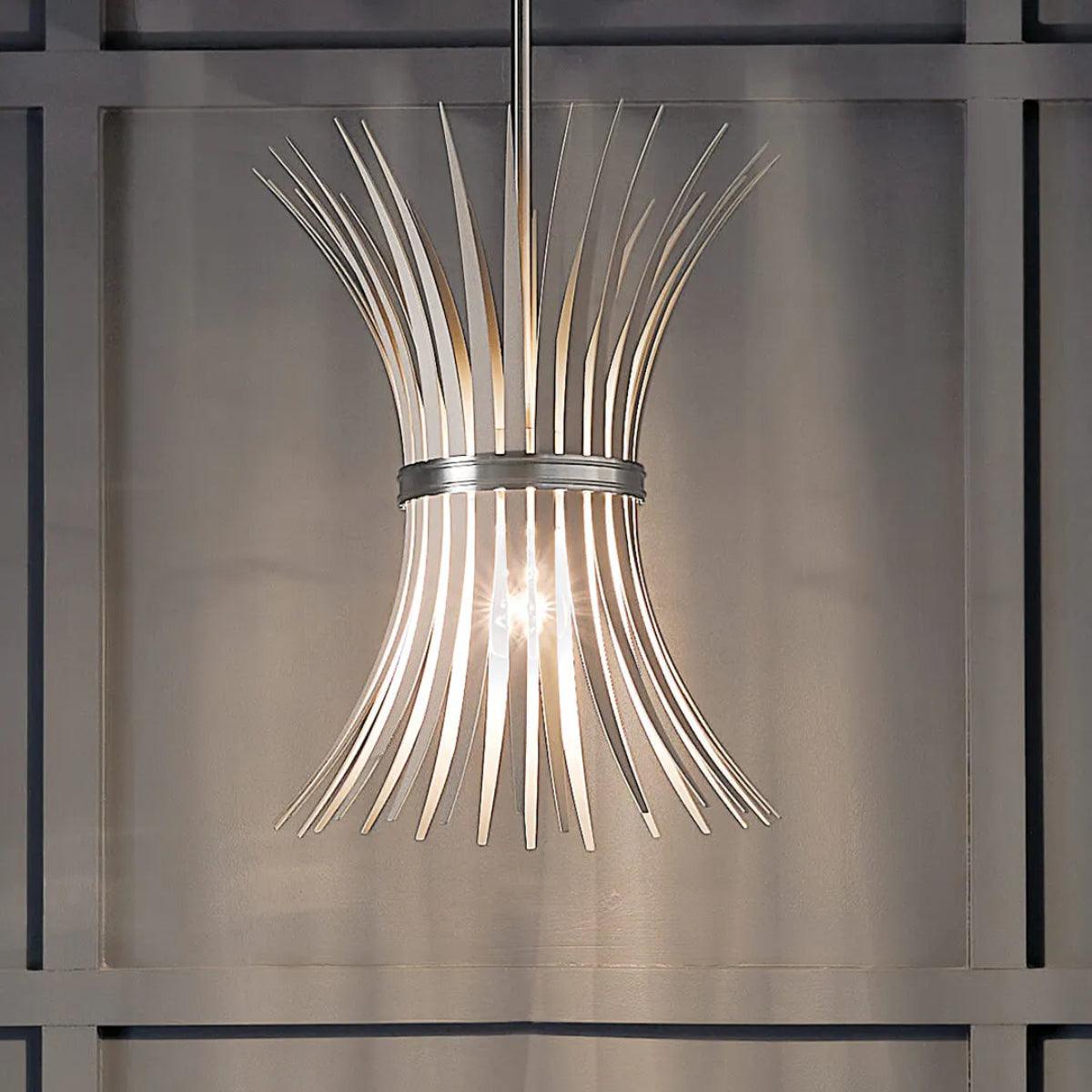 Baile 16" 1-Light Mini Pendant Light, Brushed Nickel Finish - Bees Lighting