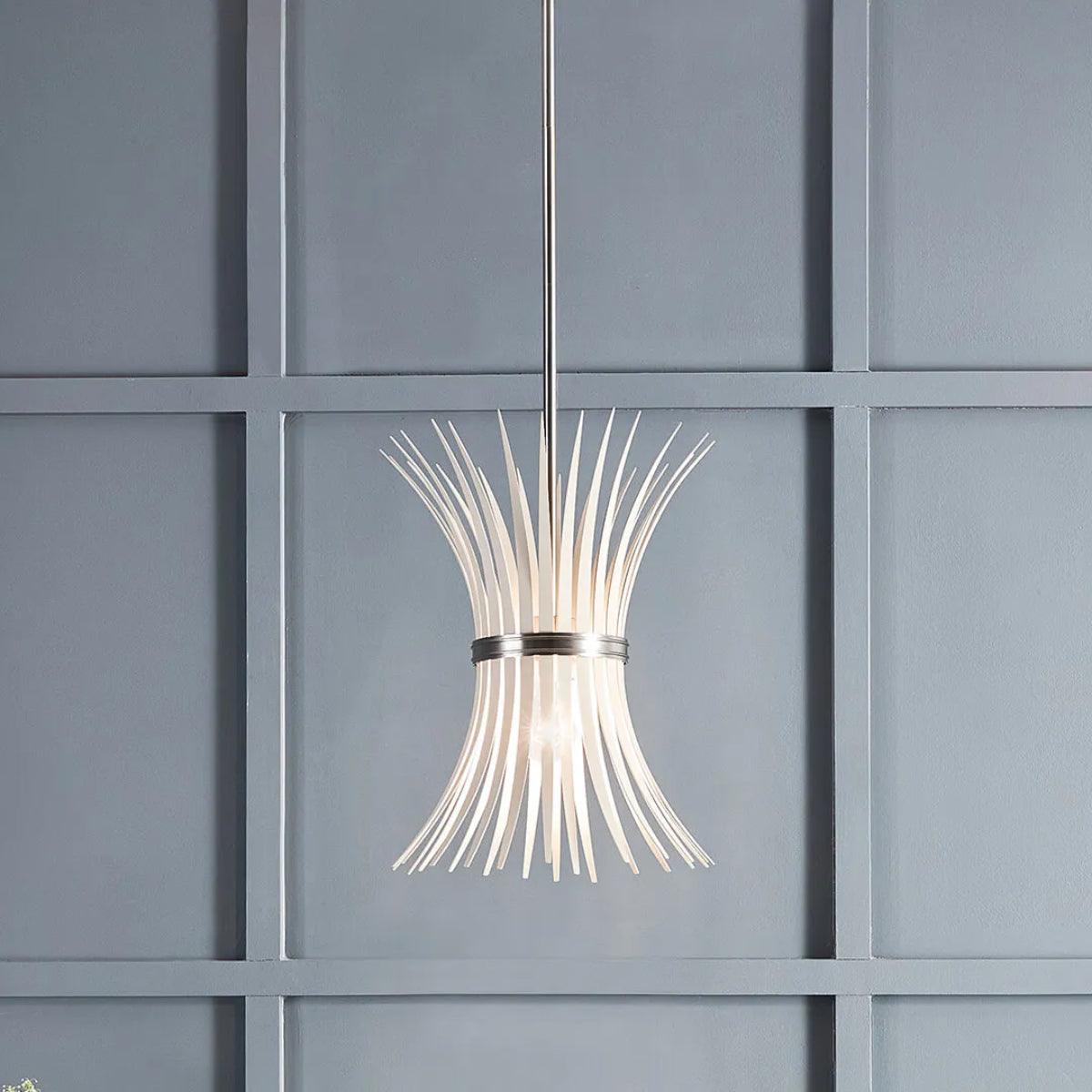 Baile 16" 1-Light Mini Pendant Light, Brushed Nickel Finish - Bees Lighting