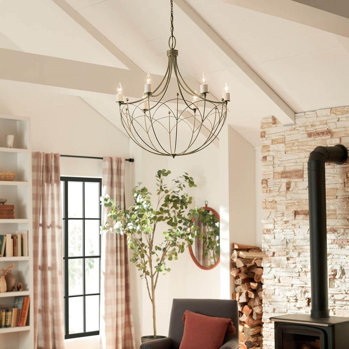 Topiary 28 in. 6 lights Chandelier - Bees Lighting