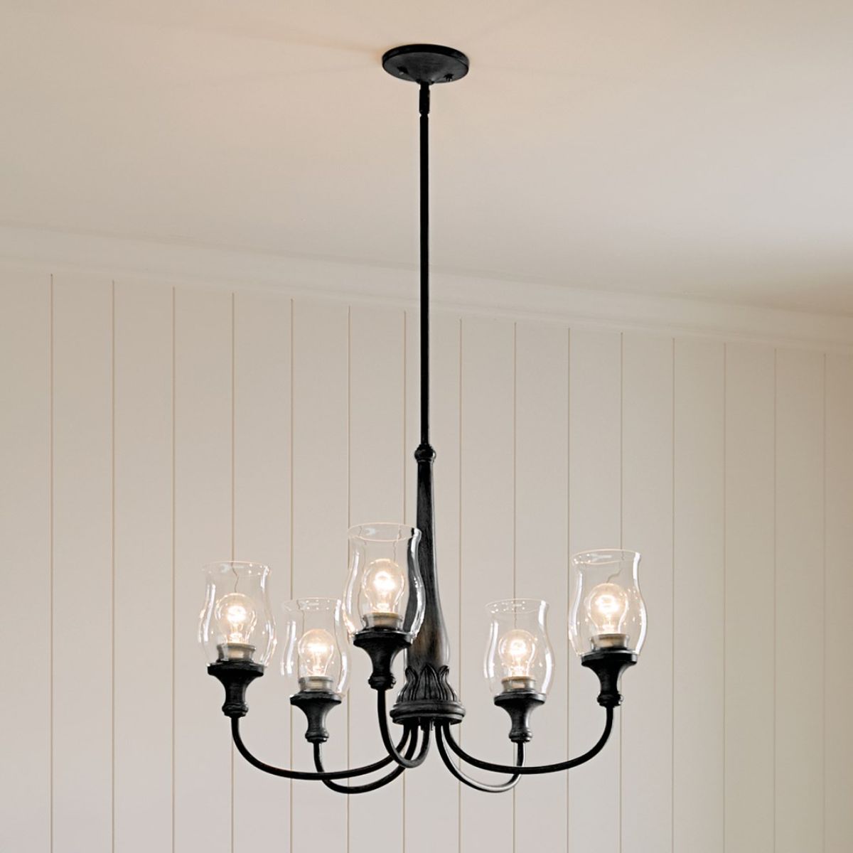 Melis 27 in. 5 lights Chandelier Black finish - Bees Lighting