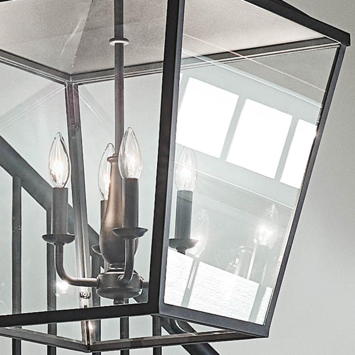 Dame 19 in. 4 lights Pendant Light Textured Black finish - Bees Lighting