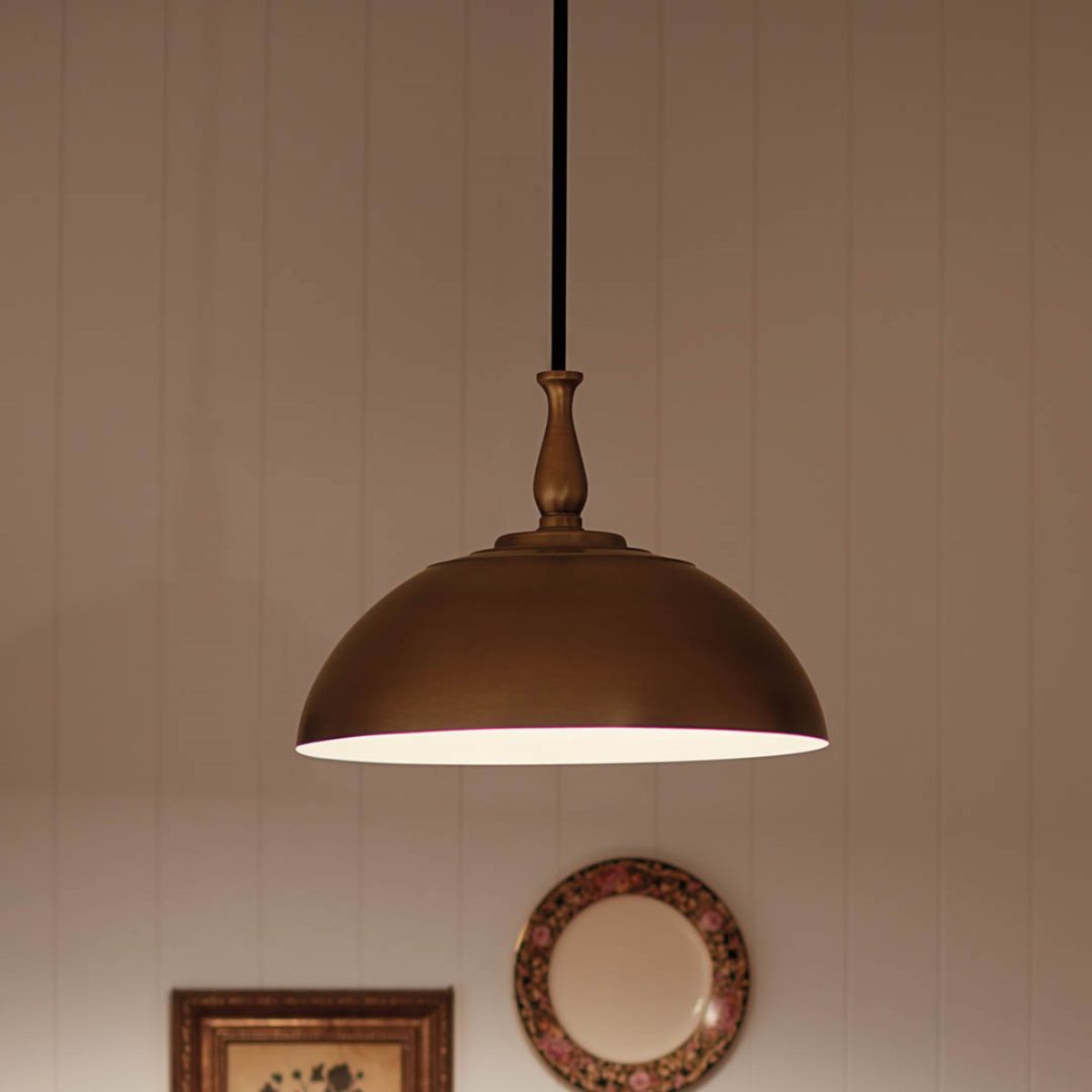 Fira 18 in. Pendant Light Natural Brass finish - Bees Lighting