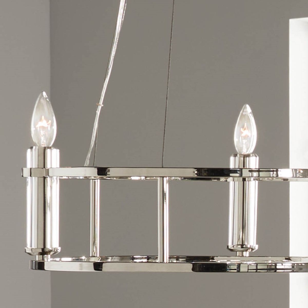 Rosalind 20 in. 3 Lights Chandelier Polished Nickel finish - Bees Lighting