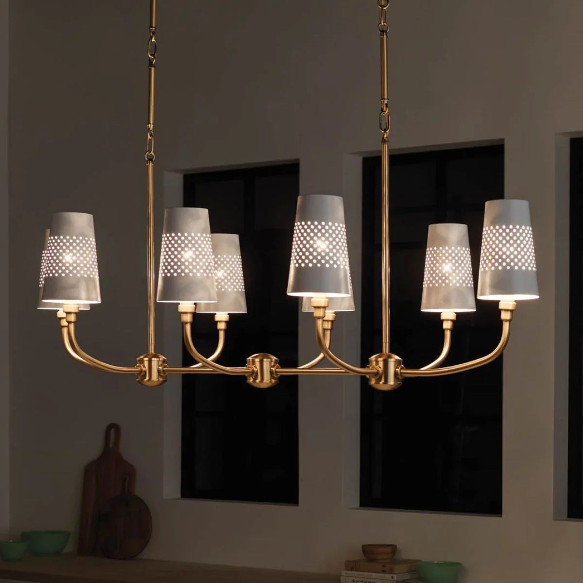Adeena 47" 8 Lights Linear Chandelier - Bees Lighting