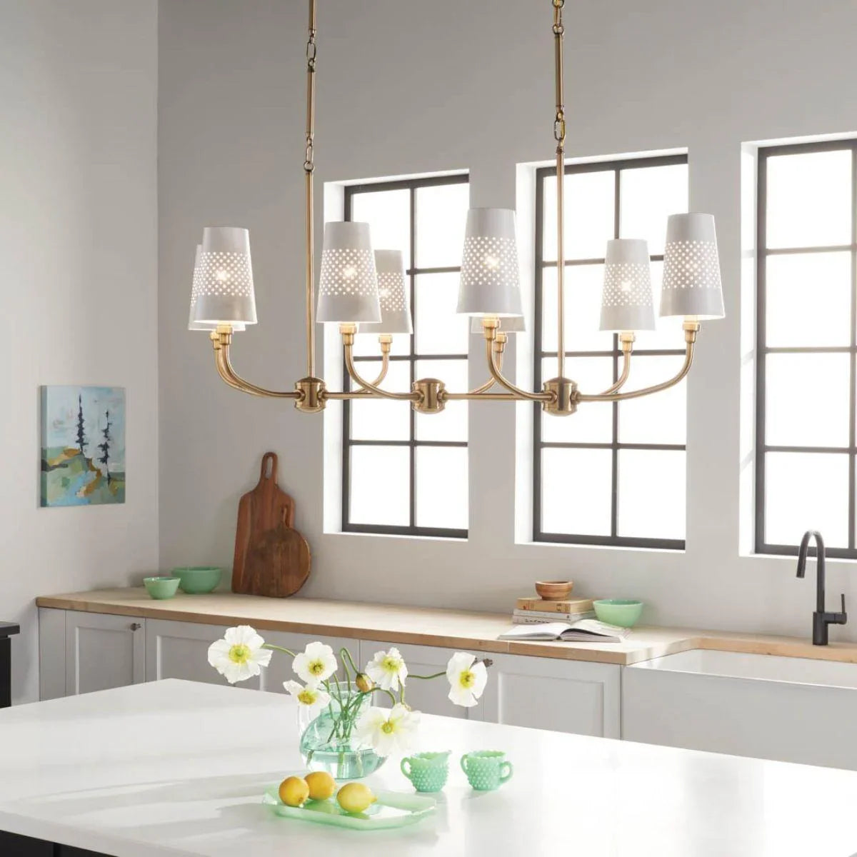 Adeena 47" 8 Lights Linear Chandelier - Bees Lighting