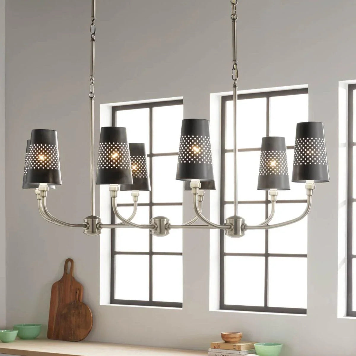 Adeena 47" 8 Lights Linear Chandelier - Bees Lighting