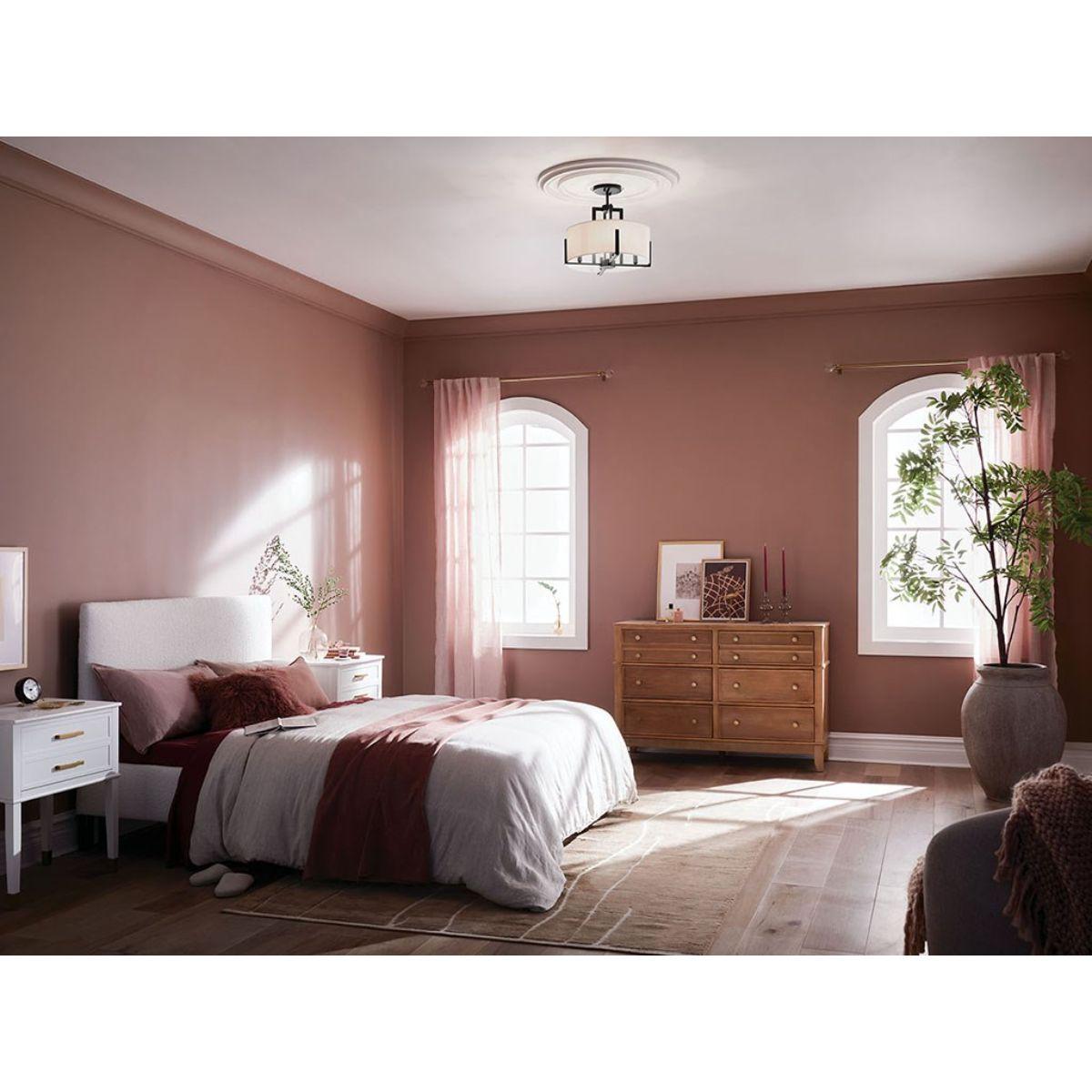 Malen 16 in. 4 Lights Semi-flush/Pendant Light Black Finish - Bees Lighting