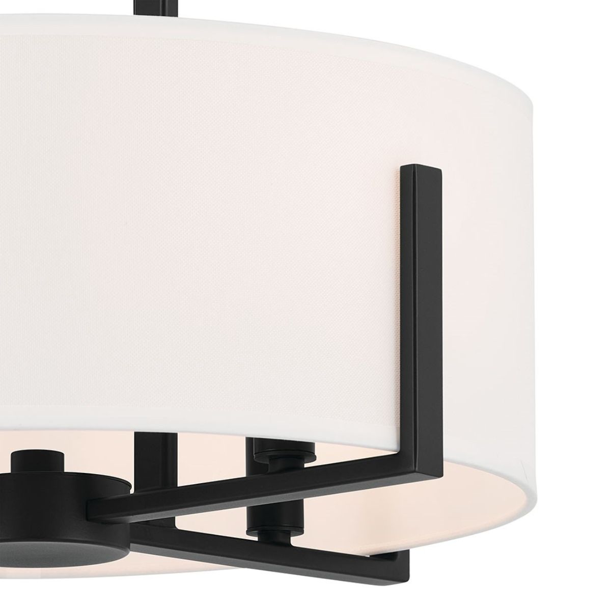 Malen 16 in. 4 Lights Semi-flush/Pendant Light Black Finish - Bees Lighting