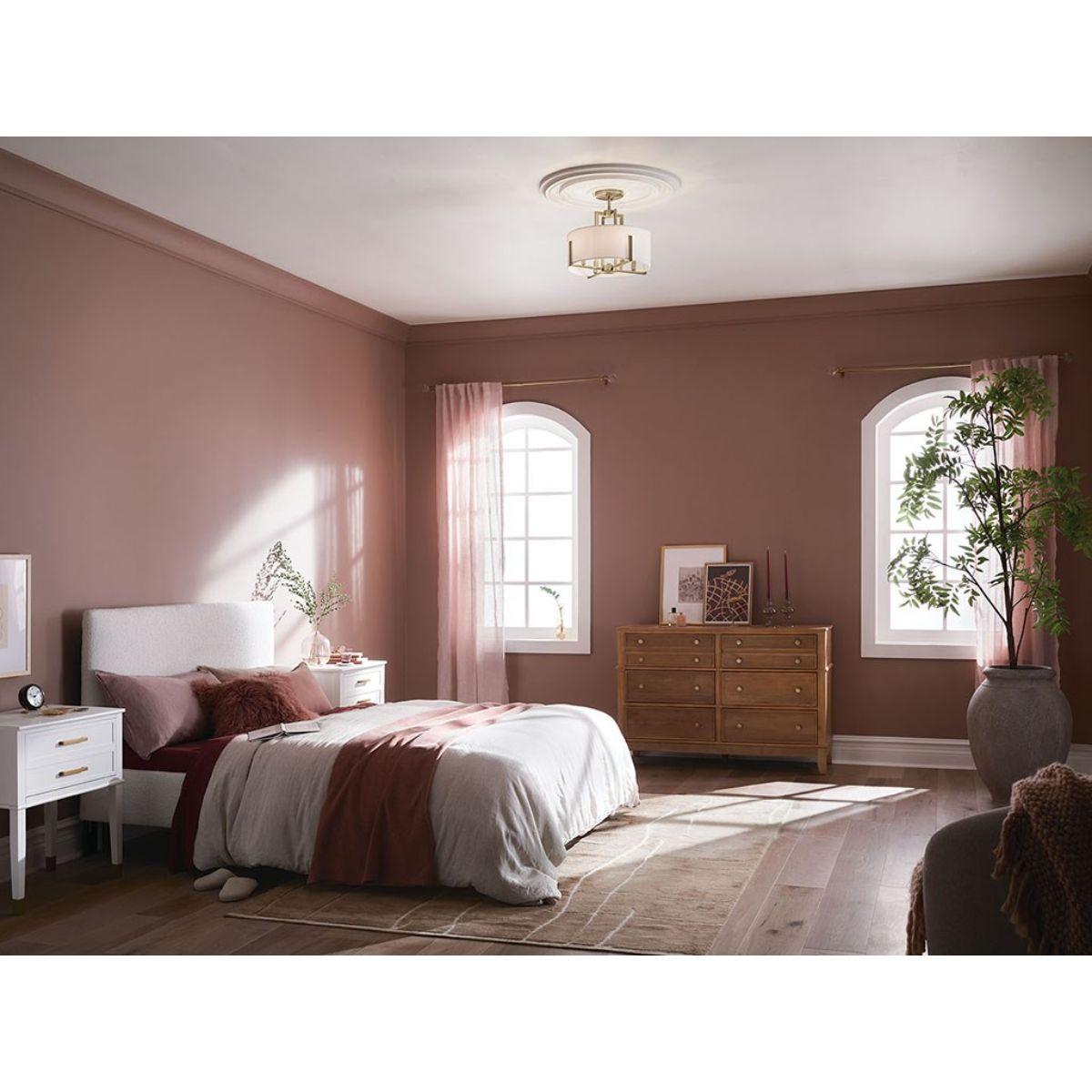Malen 16 in. 4 Lights Semi-flush/Pendant Light Champagne Bronze Finish - Bees Lighting
