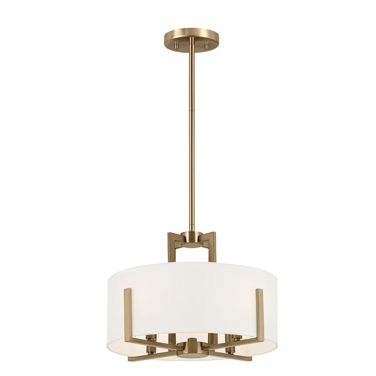 Malen 16 in. 4 Lights Semi-flush/Pendant Light Champagne Bronze Finish - Bees Lighting