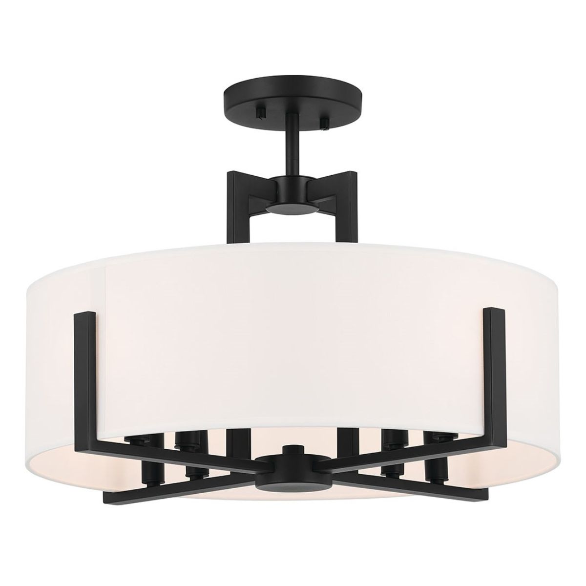 Malen 20 in. 8 Lights Semi-flush/Pendant Light Black Finish - Bees Lighting