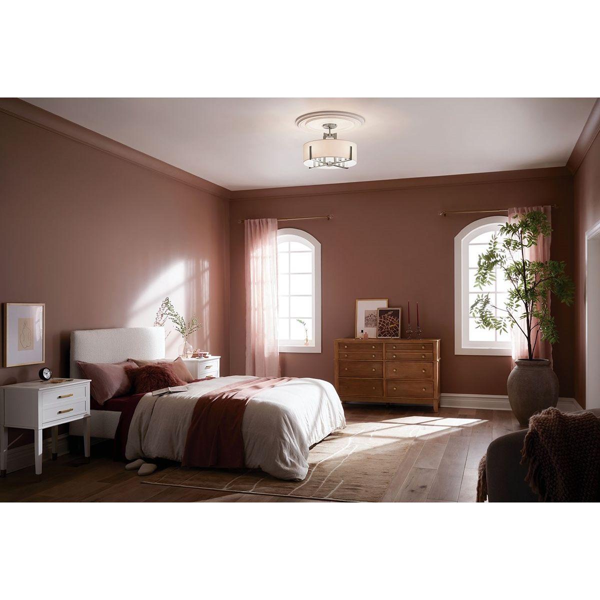 Malen 20 in. 8 Lights Semi-flush/Pendant Light Classic Pewter Finish - Bees Lighting