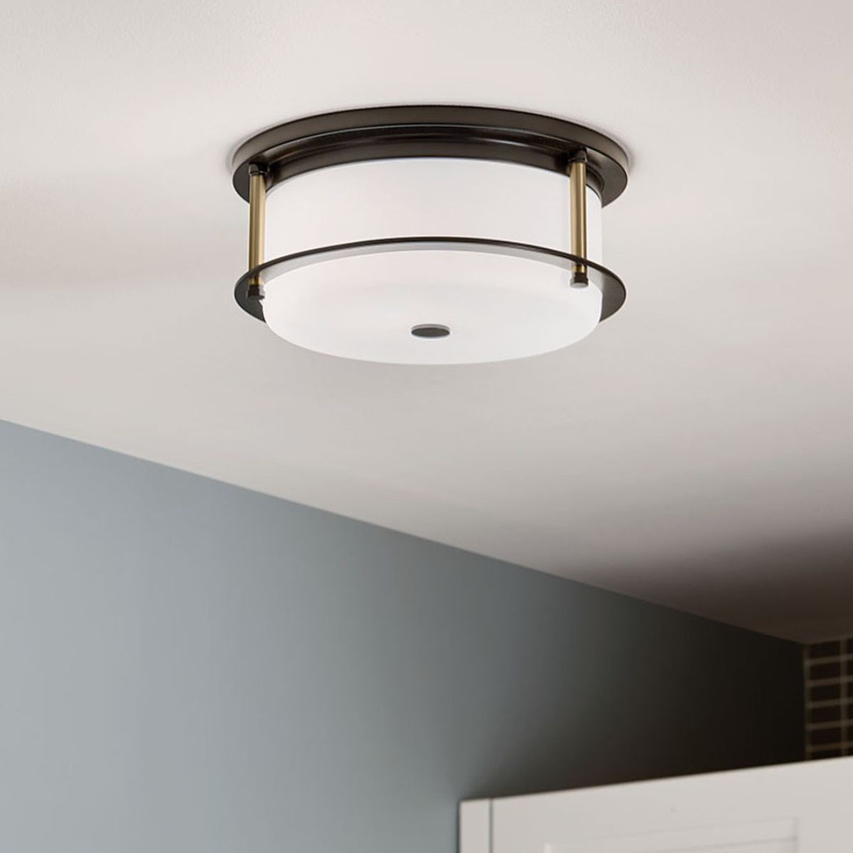 Brit 12 in. 2 Lights Flush Mount Light Black Finish - Bees Lighting