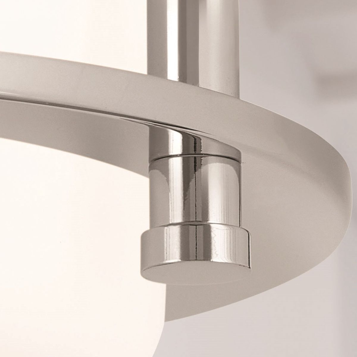 Brit 8 in. Flush Mount Light Polished Nickel Finish - Bees Lighting