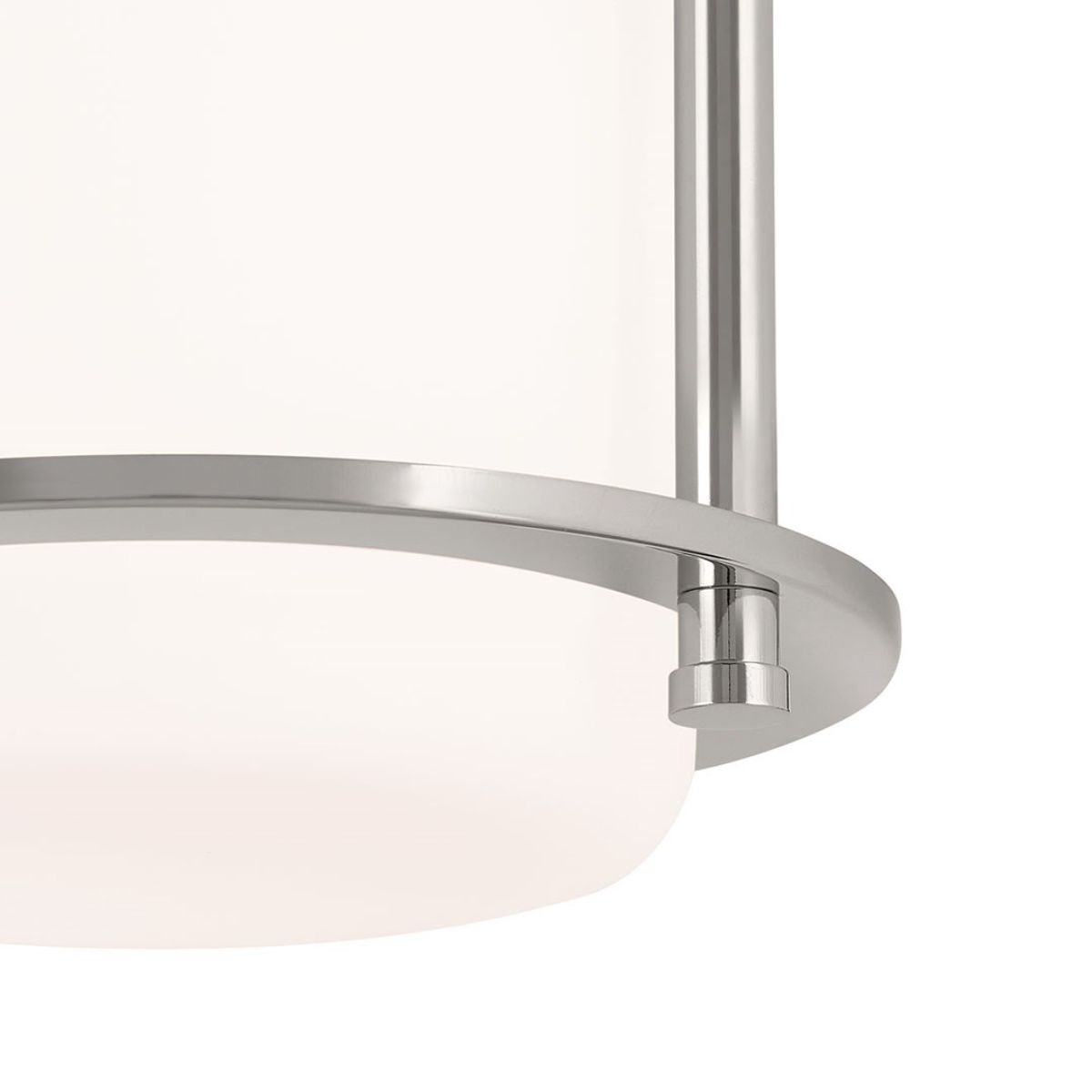Brit 8 in. Flush Mount Light Polished Nickel Finish - Bees Lighting