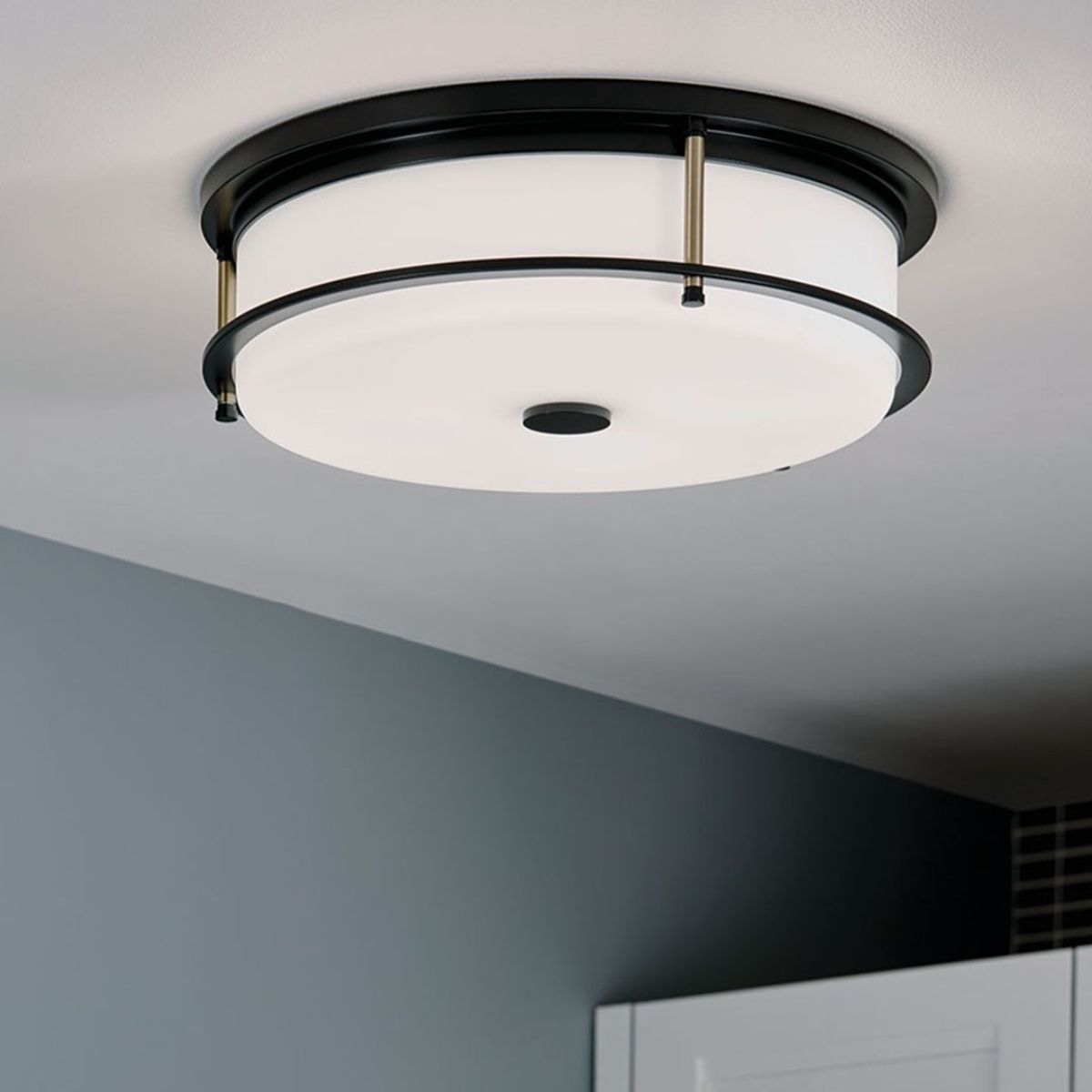 Brit 18 in. 4 Lights Flush Mount Light Black Finish - Bees Lighting