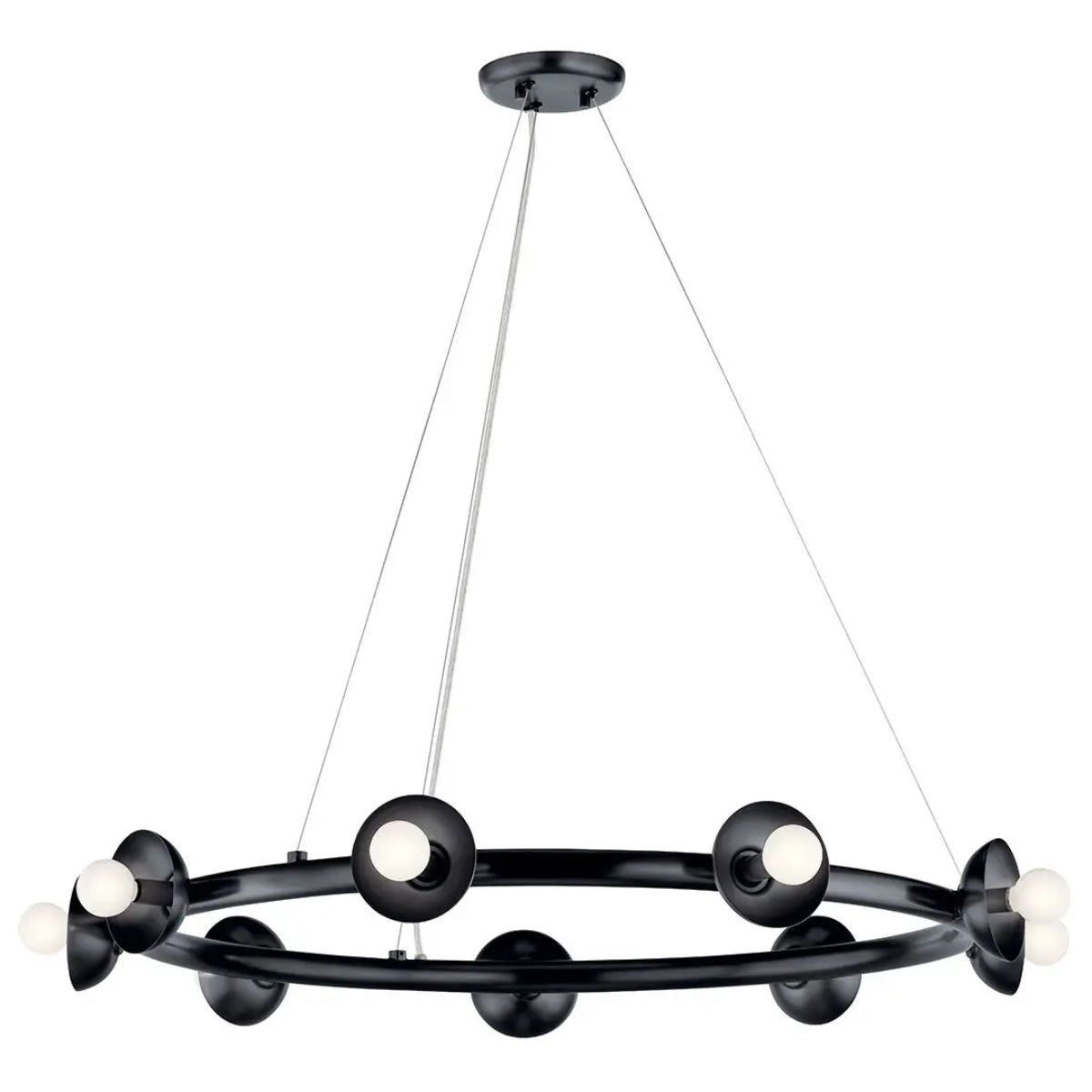 Palta 35" 9-Light Chandelier, Black Finish - Bees Lighting