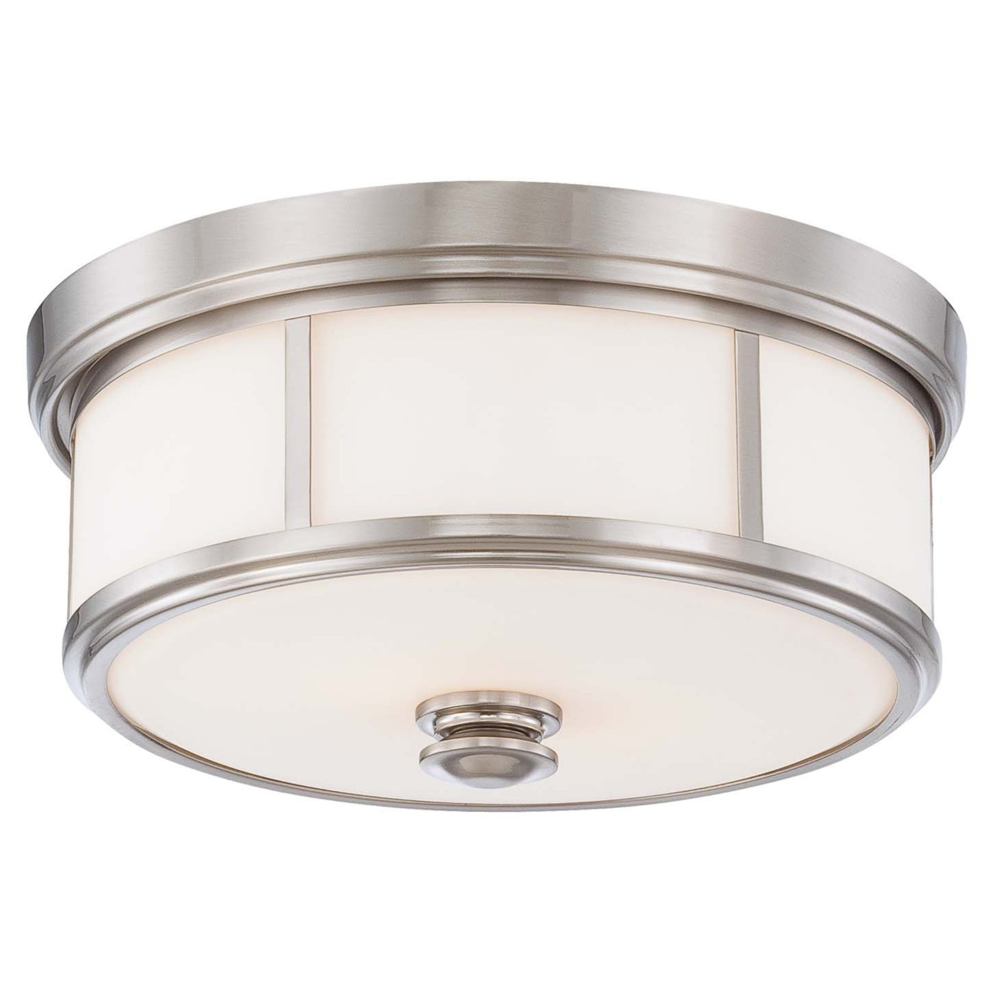 Harbour Point 14" 2-Light Flush Mount, Brushed Nickel Finish - Bees Lighting