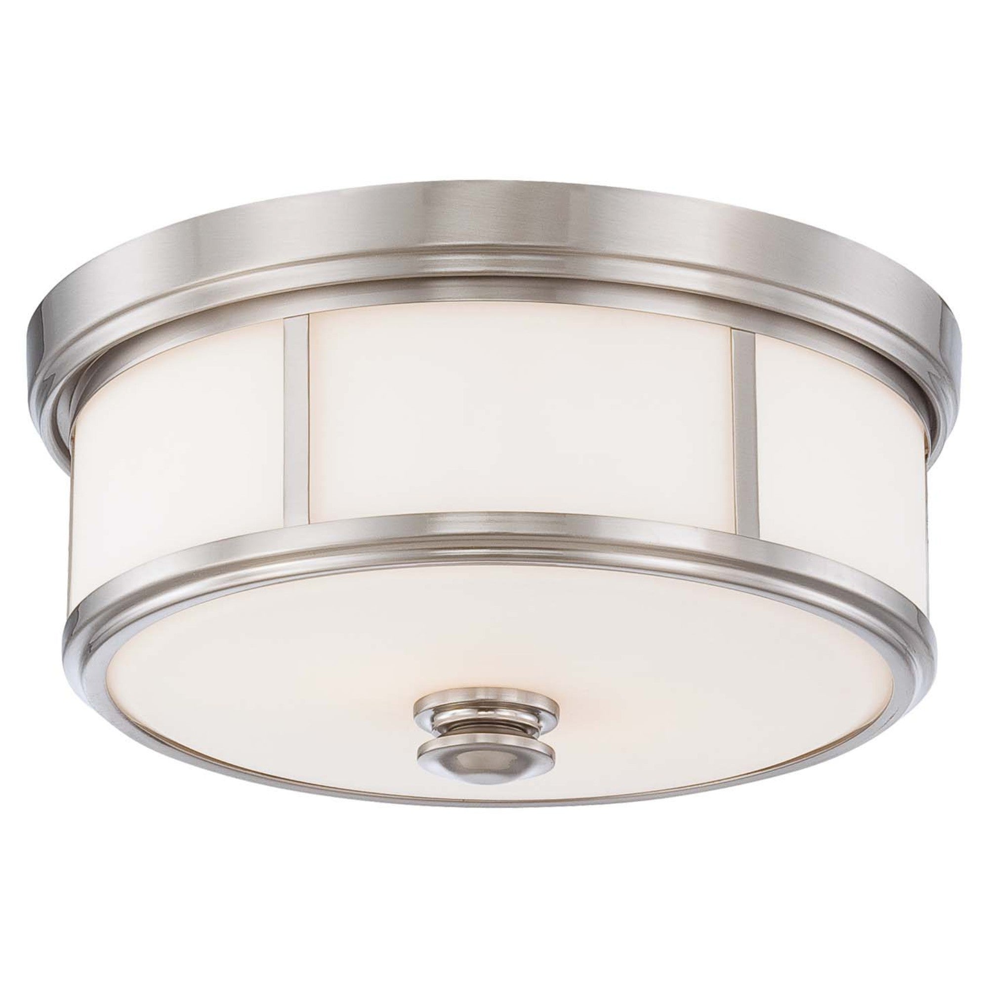 Harbour Point 14" 2-Light Flush Mount, Brushed Nickel Finish - Bees Lighting