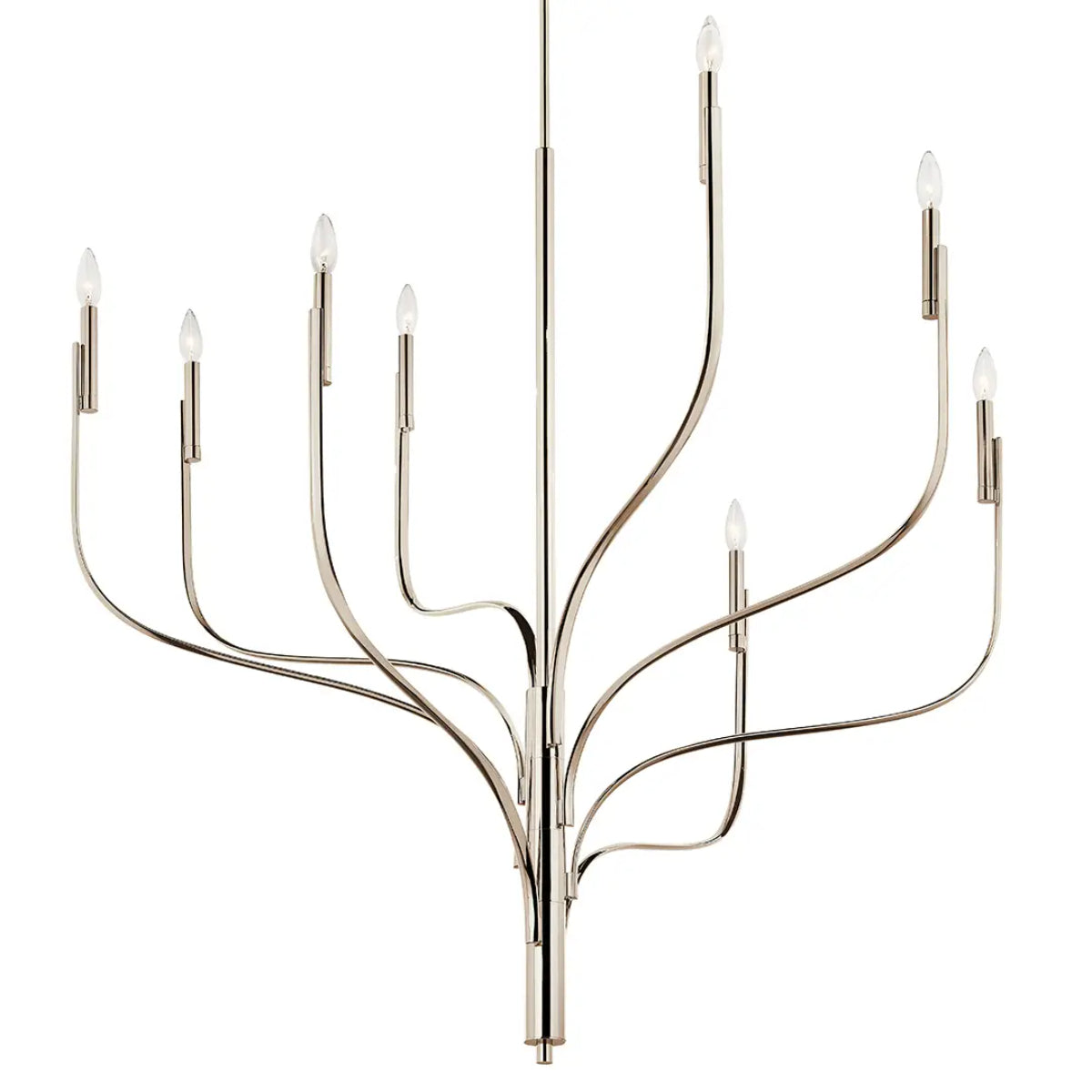 Livadia 48" 8-Light Chandelier, Polished nickel Finish - Bees Lighting