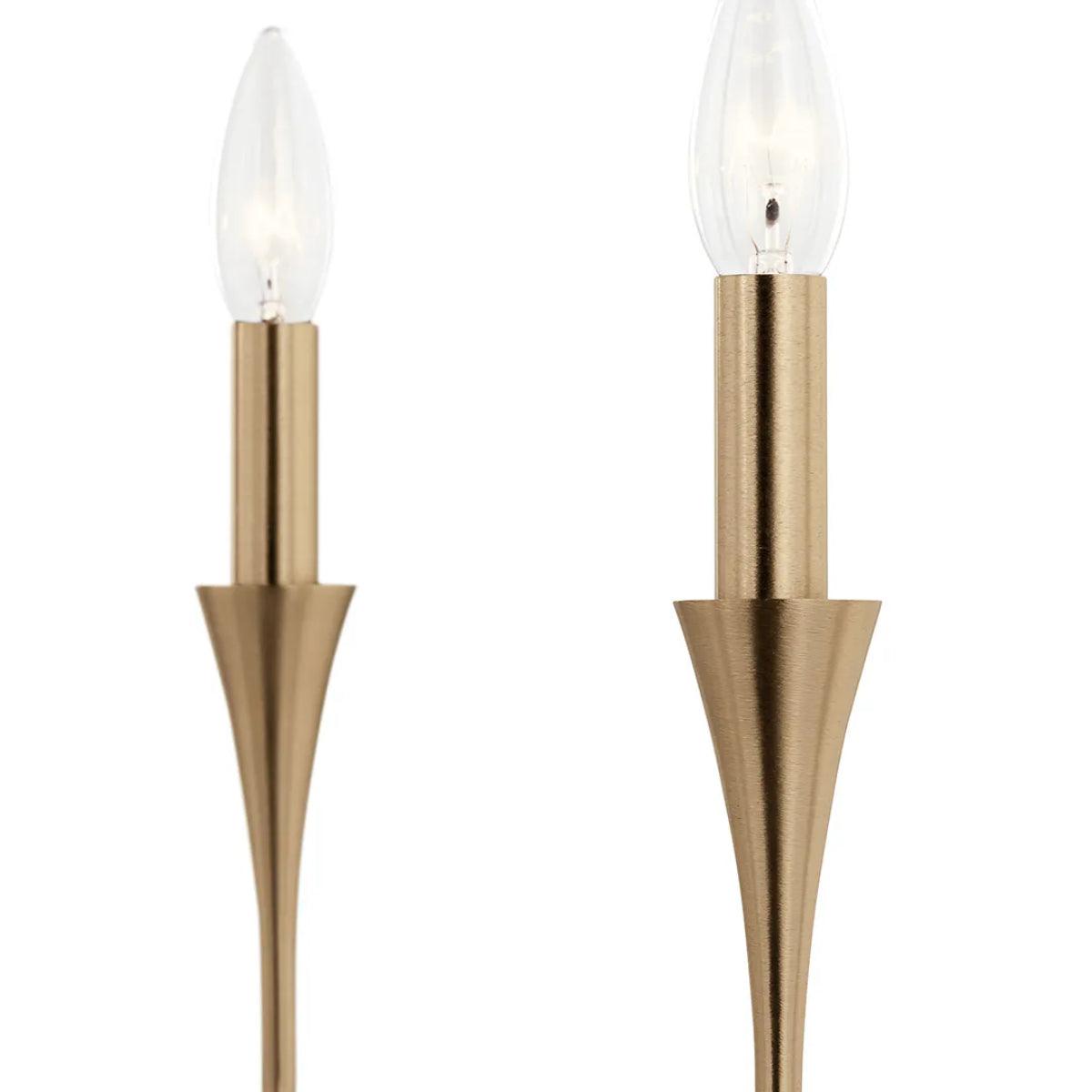 Alvaro 50" 8-Light Chandelier 1-Tier, Champagne Bronze Finish - Bees Lighting
