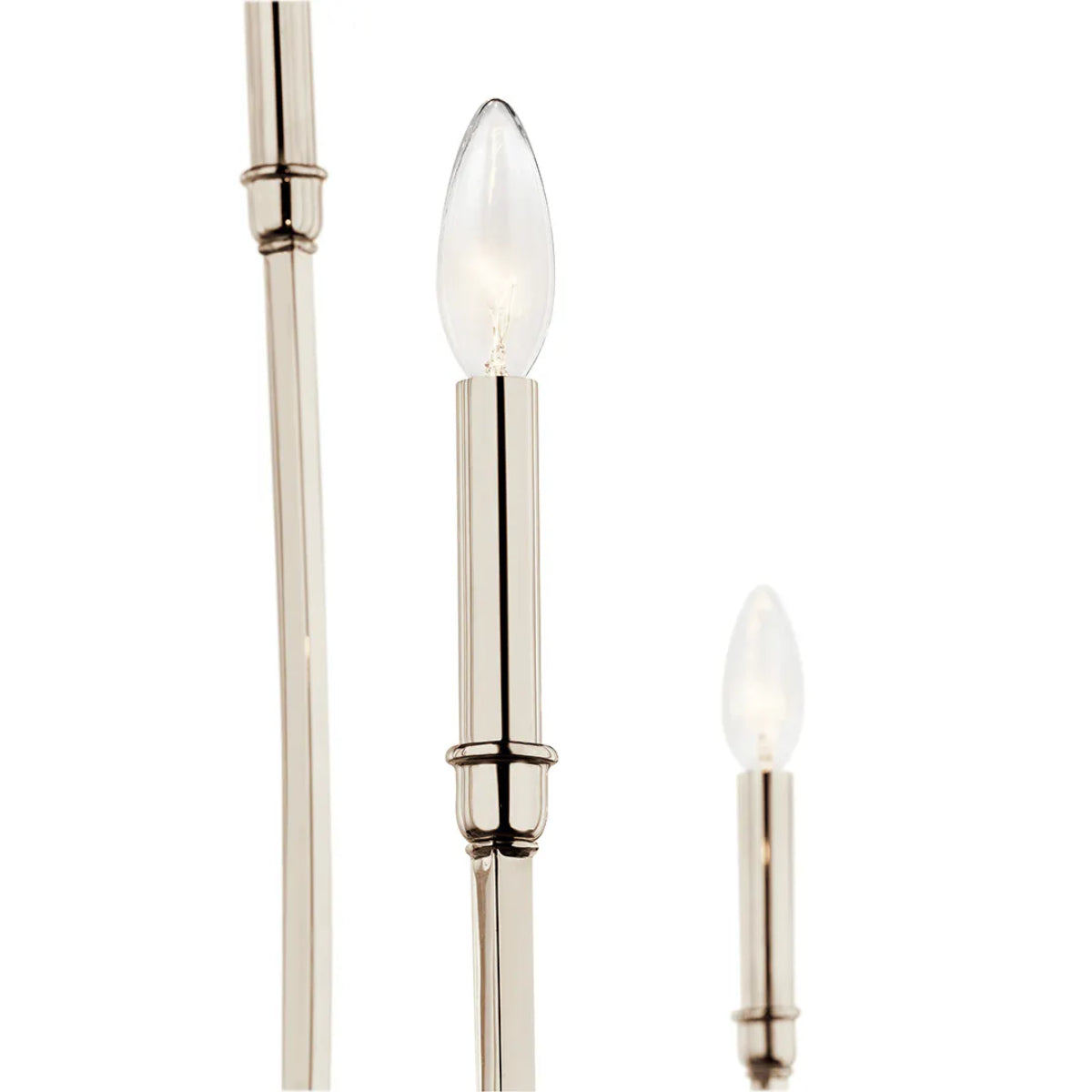Malene 45" 8-Light Chandelier, Polished nickel Finish - Bees Lighting