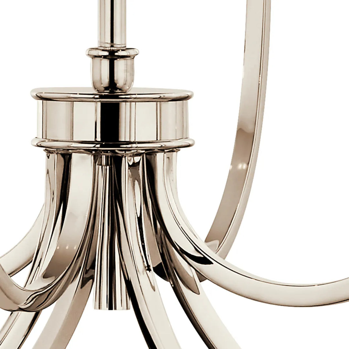 Malene 45" 8-Light Chandelier, Polished nickel Finish - Bees Lighting