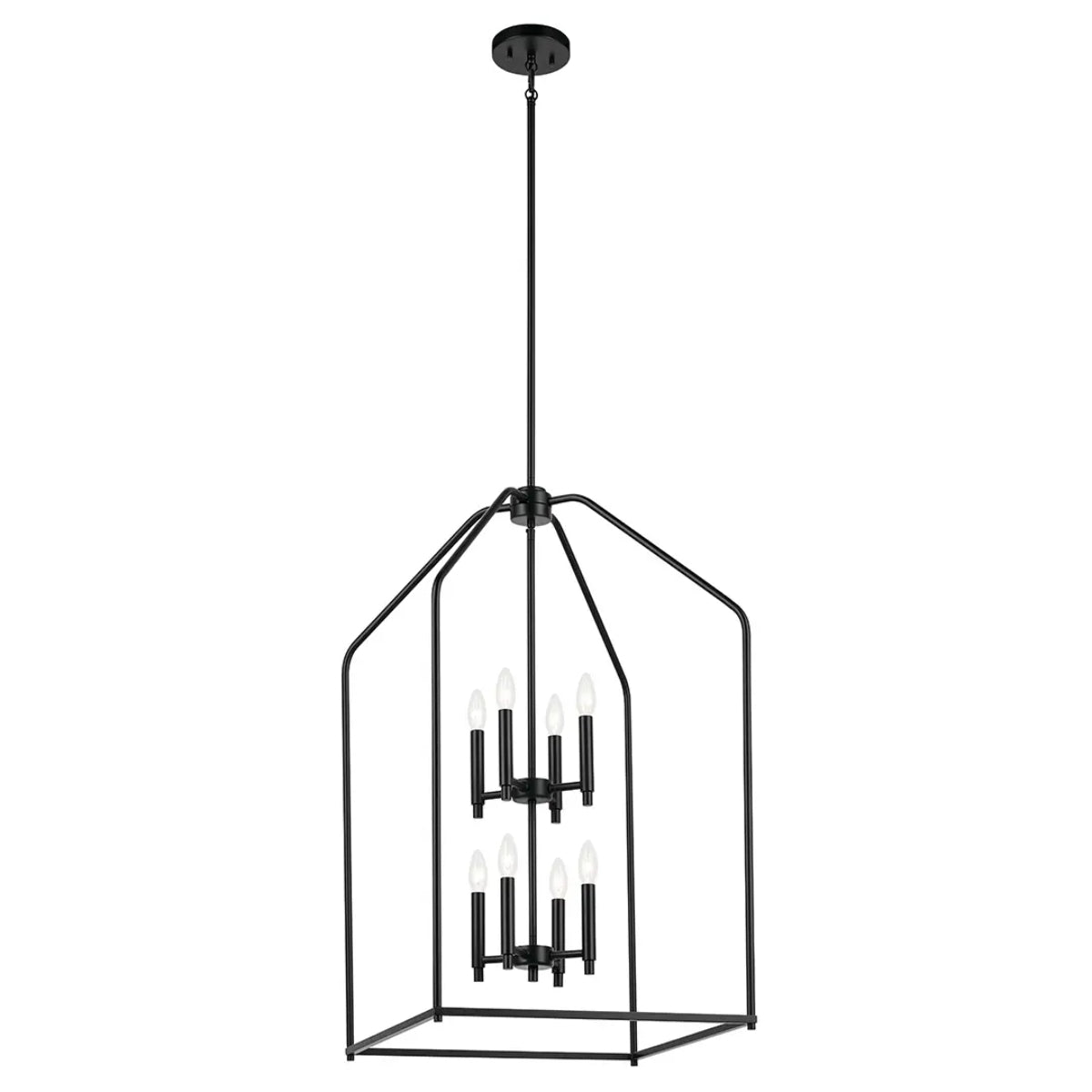 Madden 20" 8-Light Pendant Light, Black Finish - Bees Lighting