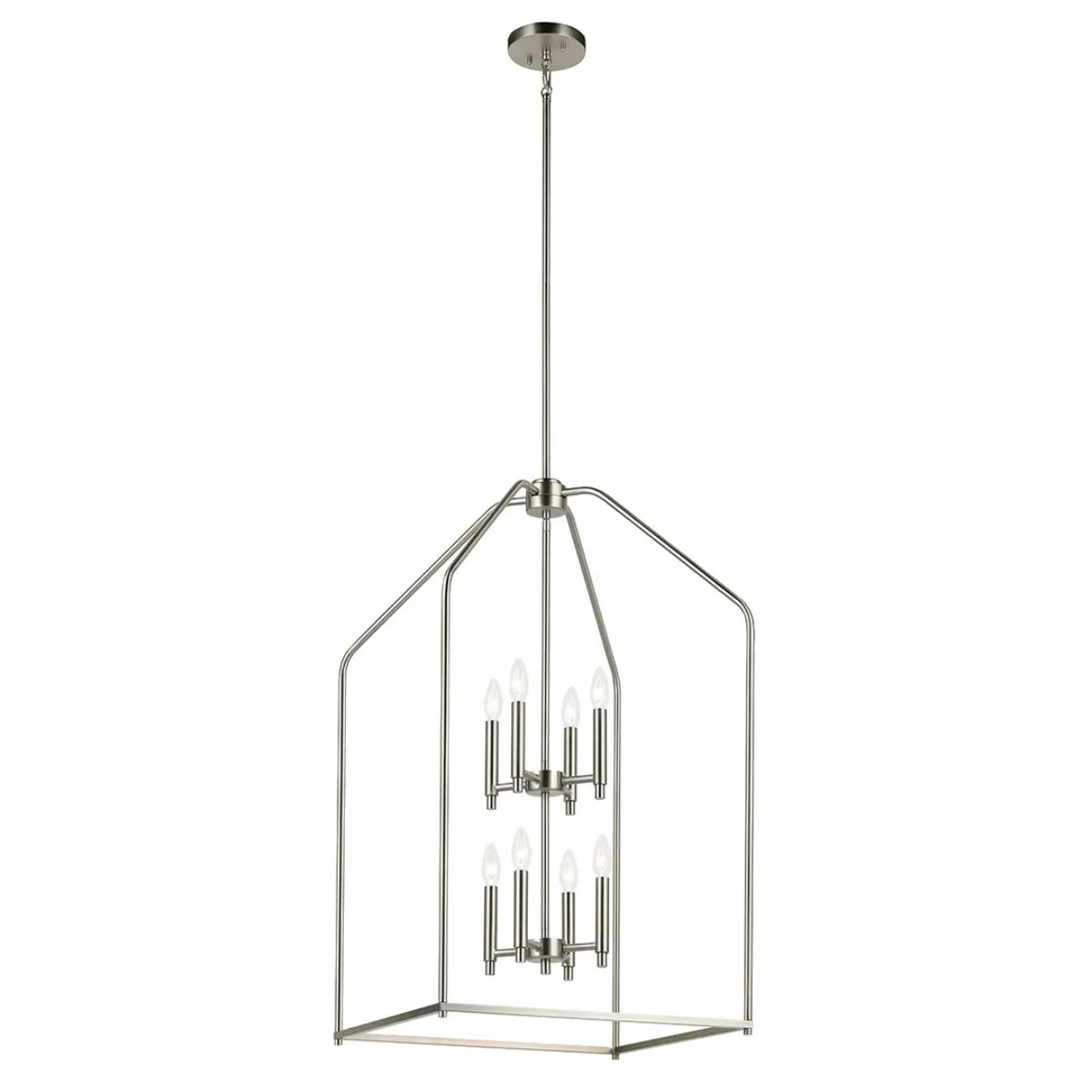 Madden 20" 8-Light Pendant Light, Brushed Nickel Finish - Bees Lighting