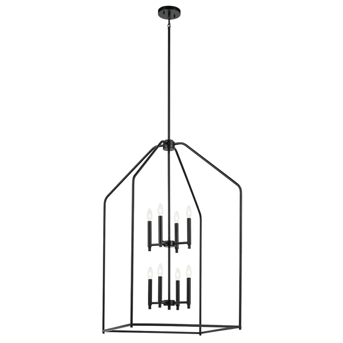 Madden 24" 8-Light Pendant Light, Black Finish - Bees Lighting