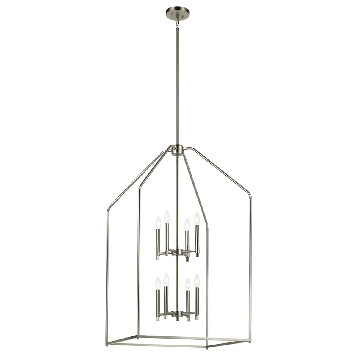 Madden 24" 8-Light Pendant Light, Brushed Nickel Finish - Bees Lighting