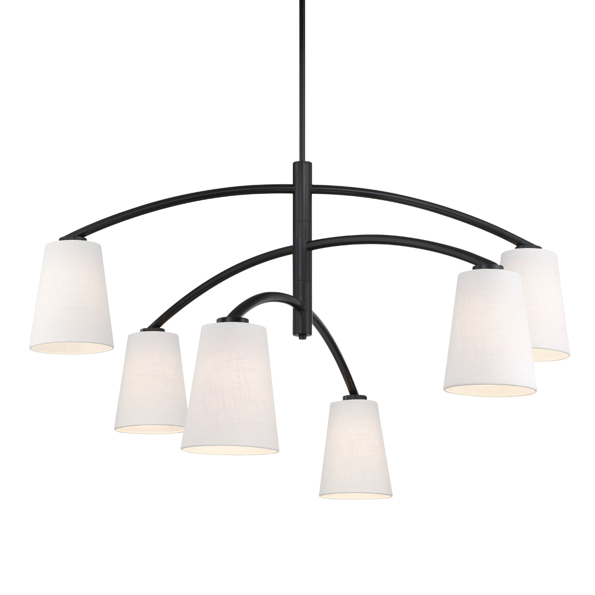 Headington 54" 6 Lights Chandelier White Finish