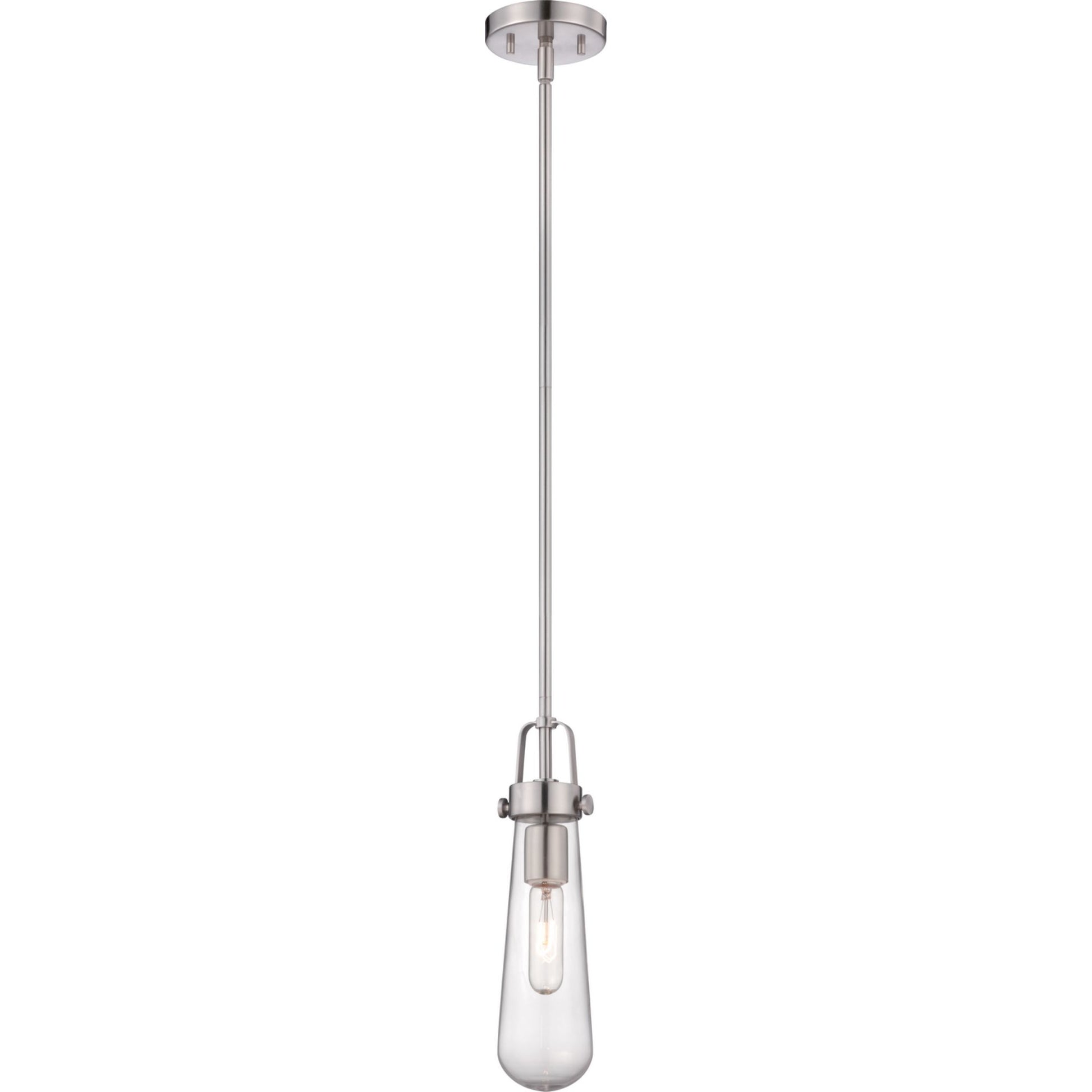 Beaker 5" Mini Pendant, Brushed Nickel Finish - Bees Lighting