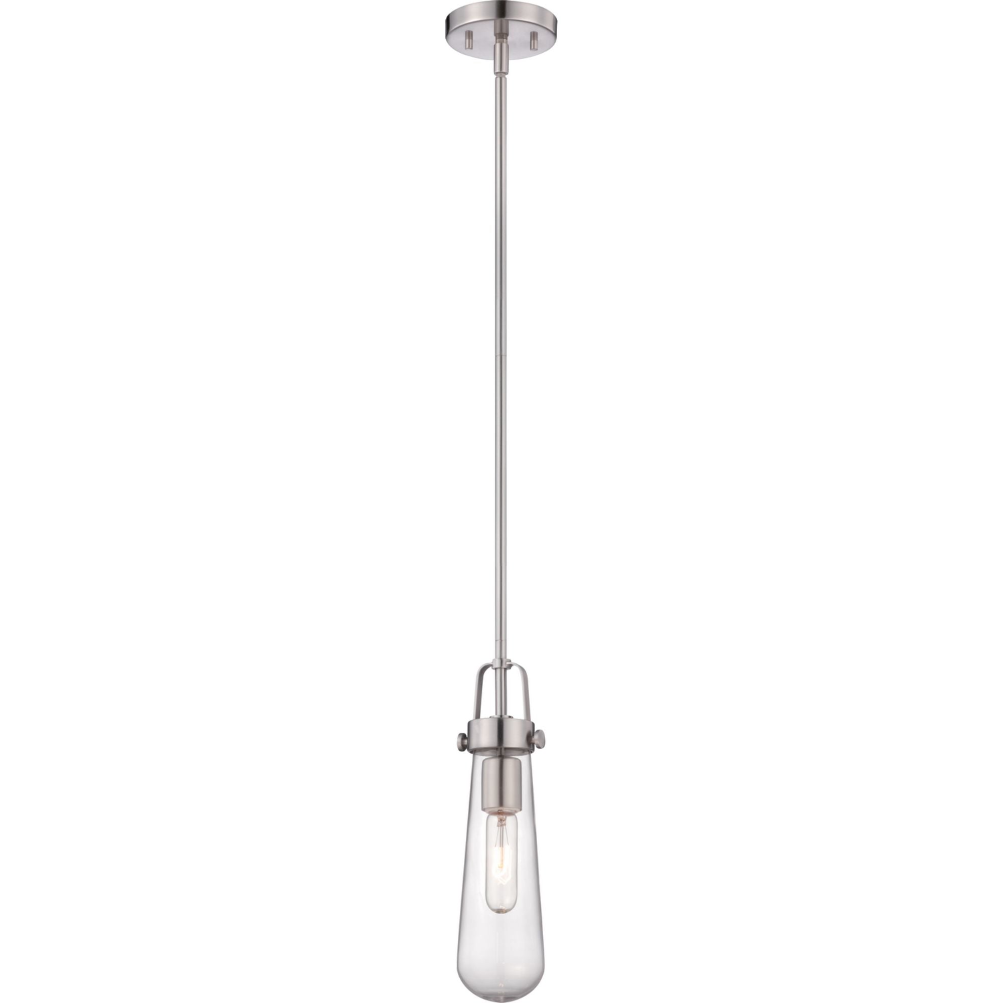 Beaker 5" Mini Pendant, Brushed Nickel Finish - Bees Lighting