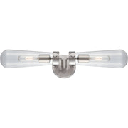 Beaker 24" 2-Light Wall Sconce, Brushed Nickel Finish - Bees Lighting