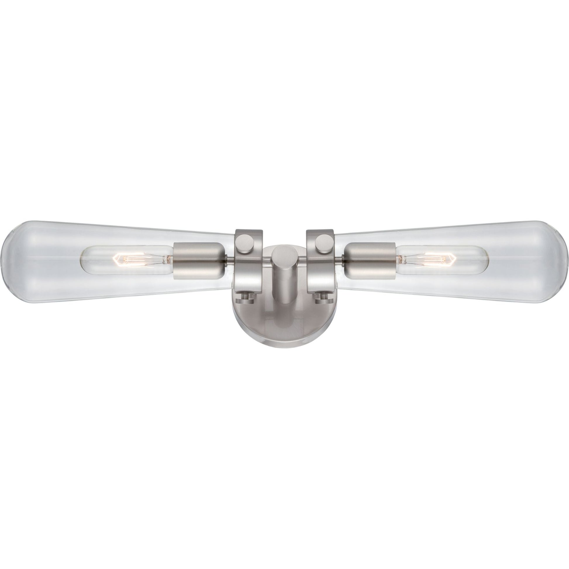 Beaker 24" 2-Light Wall Sconce, Brushed Nickel Finish - Bees Lighting