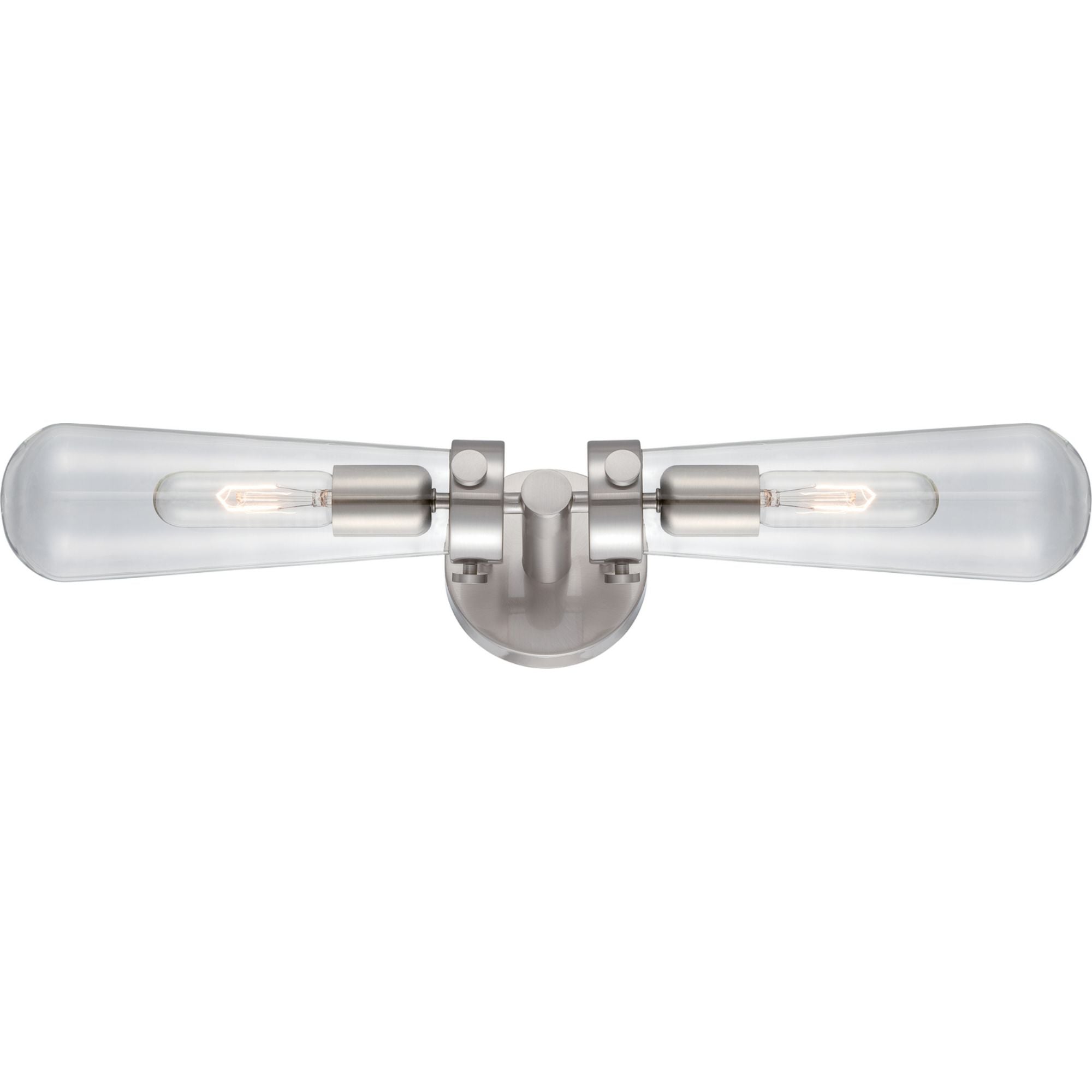 Beaker 24" 2-Light Wall Sconce, Brushed Nickel Finish - Bees Lighting