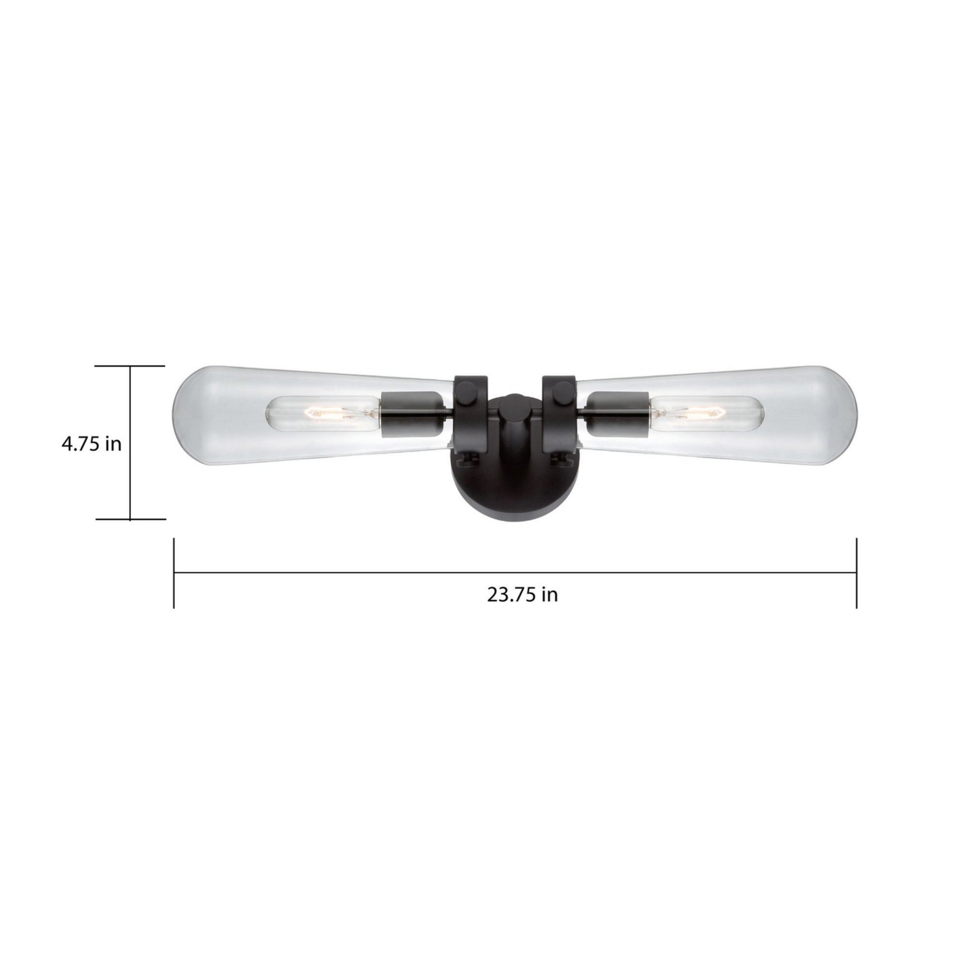 Beaker 24" 2-Light Wall Sconce, Aged Bronze Finish - Bees Lighting