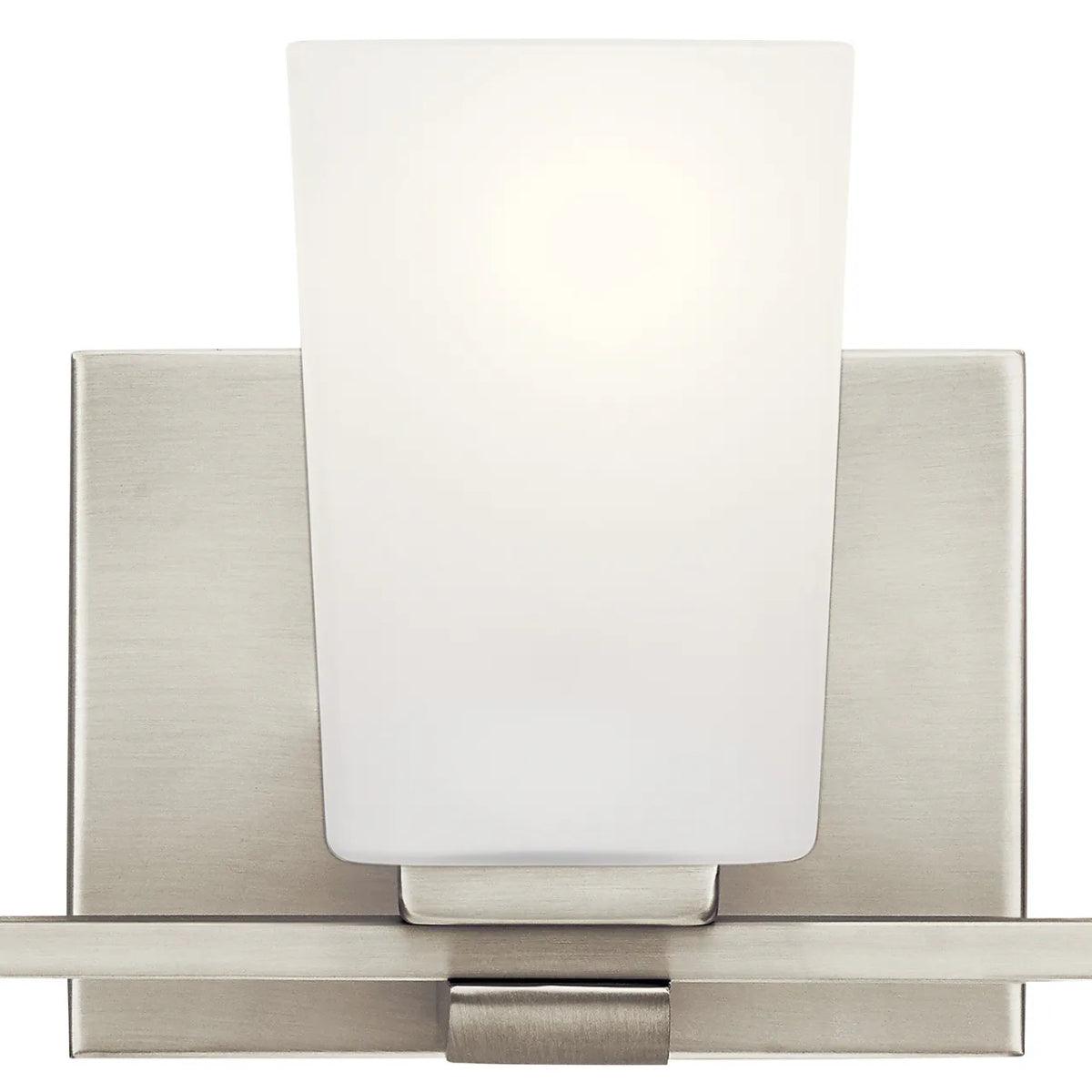 Roehm 23 In 3-Lights Bathroom Vanity Light With Clear Satin Etched Glass, Brushed Nickel Finish - Bees Lighting